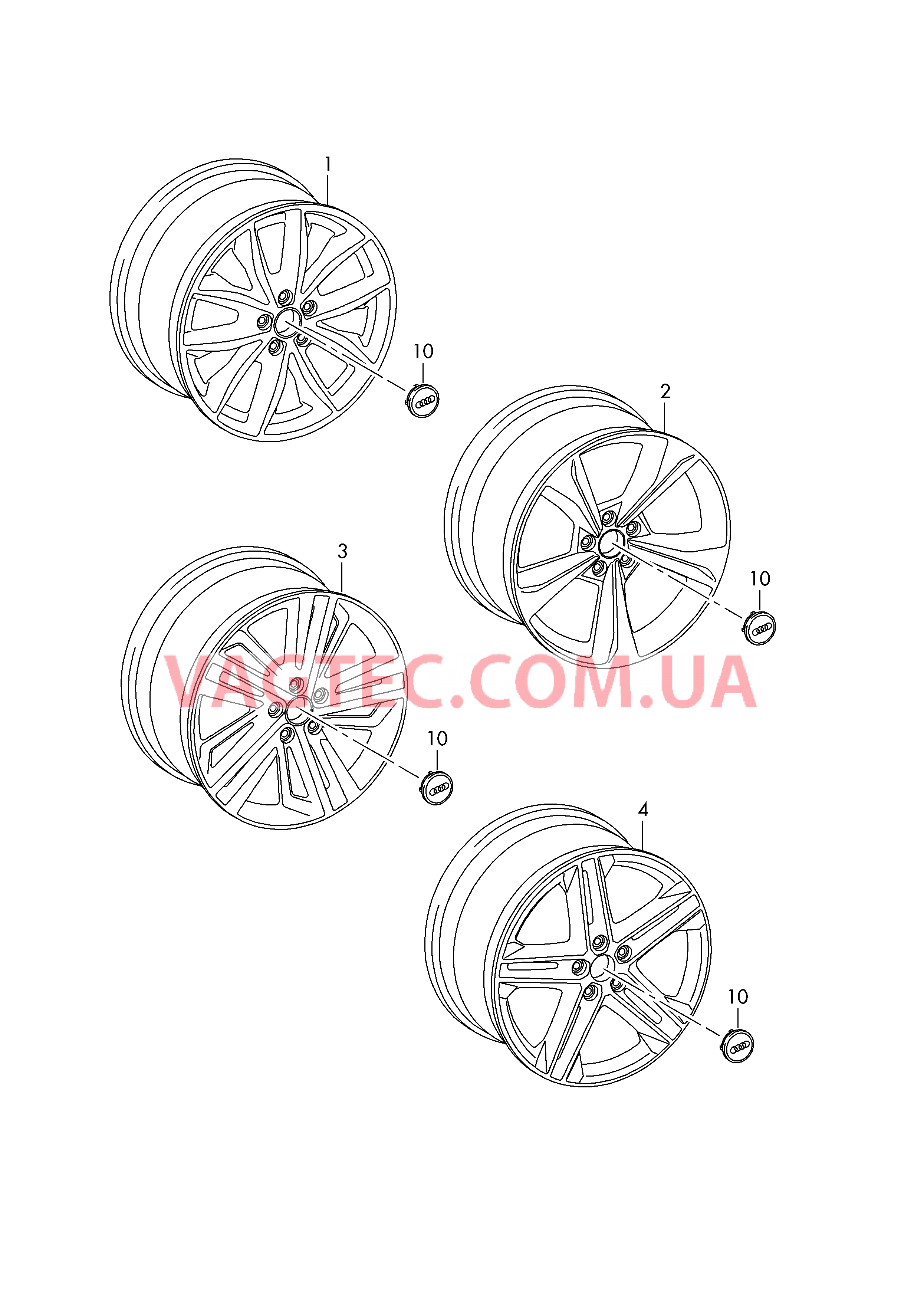 Алюминиевый диск для зимних шин Колпак колеса  для AUDI Q5 2018