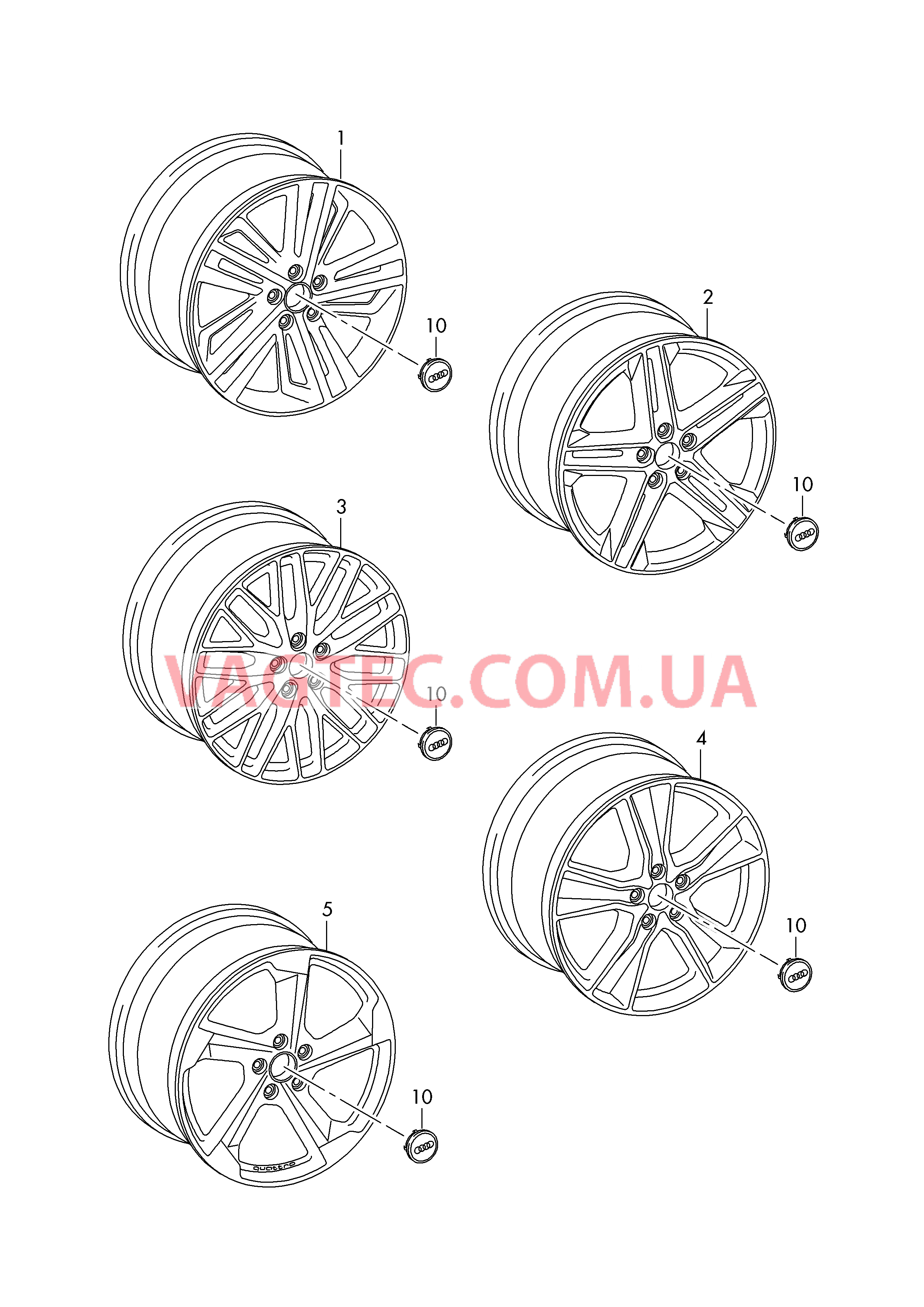 Алюминиевый диск Колпак колеса  для AUDI Q5 2019