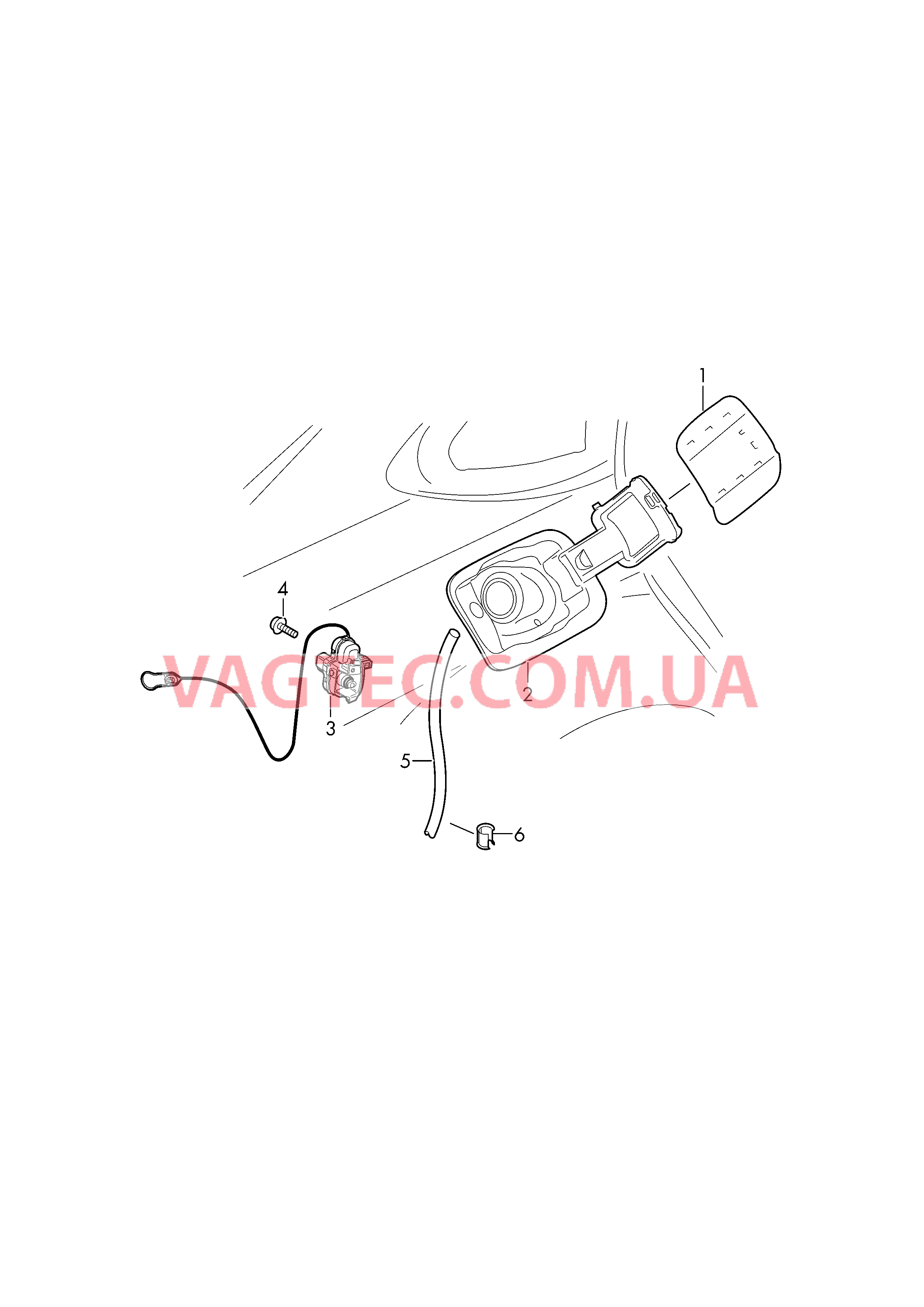 Крышка лючка залив. горловины  для AUDI Q2 2017