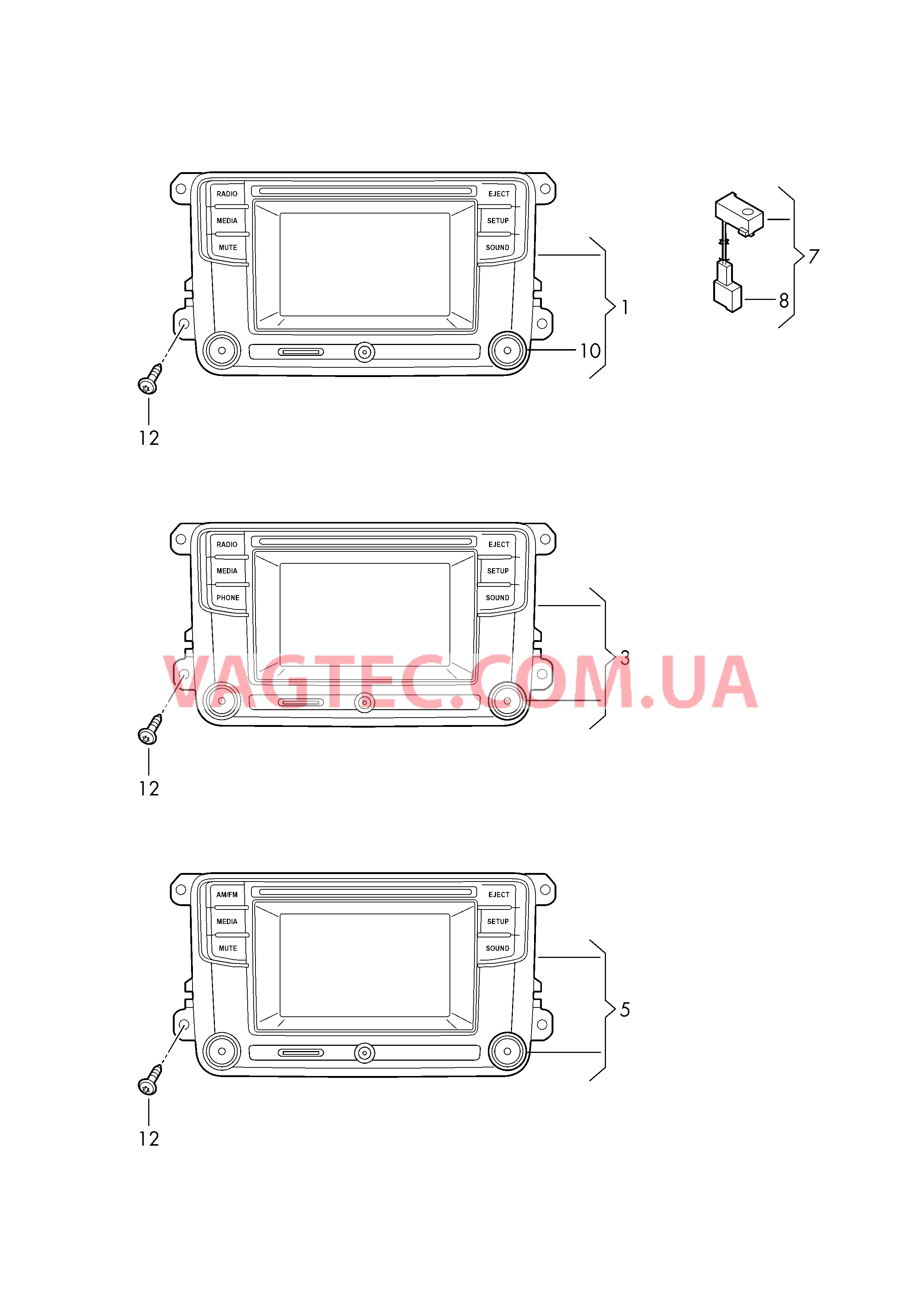 Панель управления и индикации  для VOLKSWAGEN Transporter 2018-1