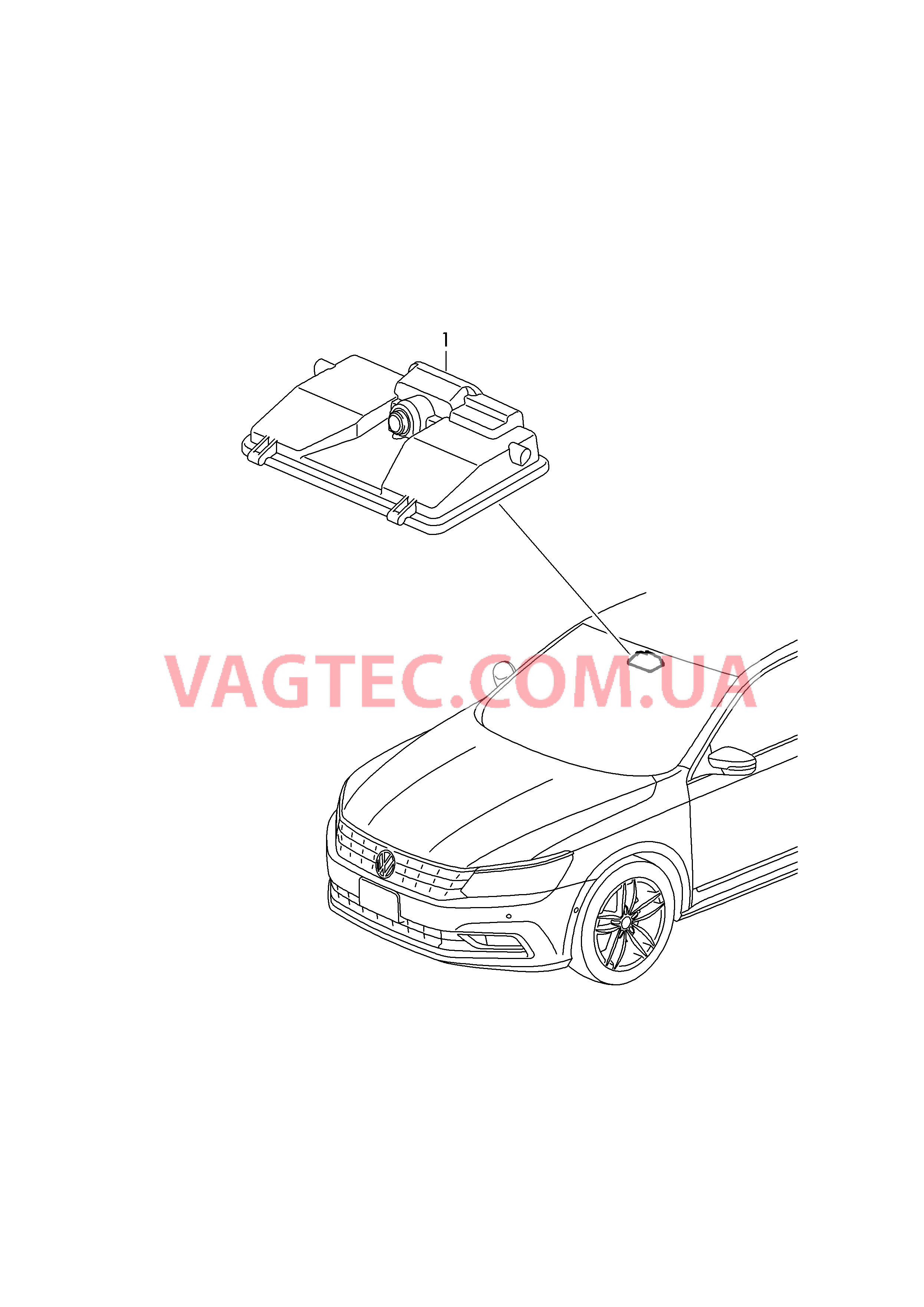 Фронтальная видеокамера вспомогательных систем для водит.  для VOLKSWAGEN Passat 2018