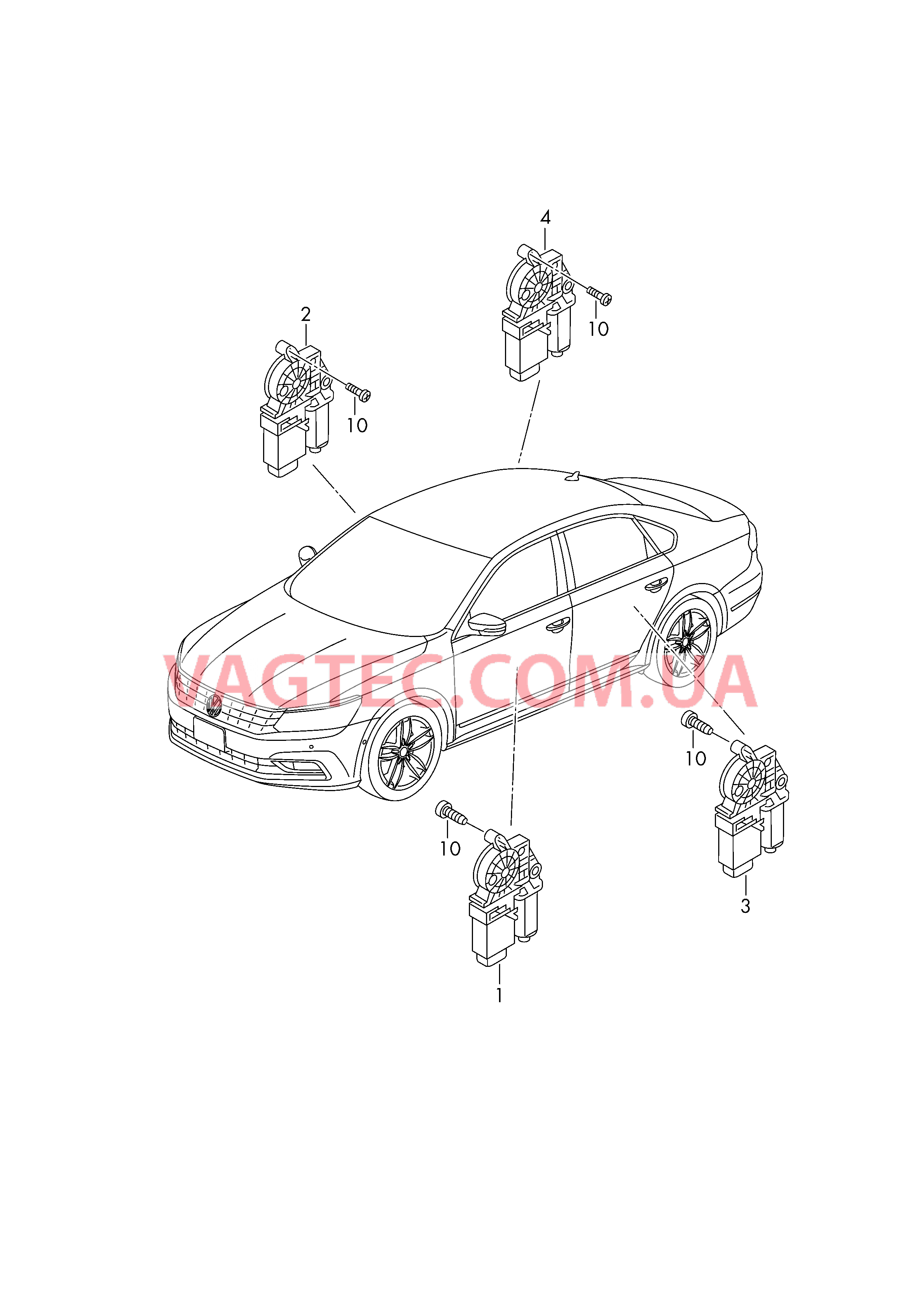 Эл.двигатель стеклоподъёмника  для VOLKSWAGEN Passat 2019