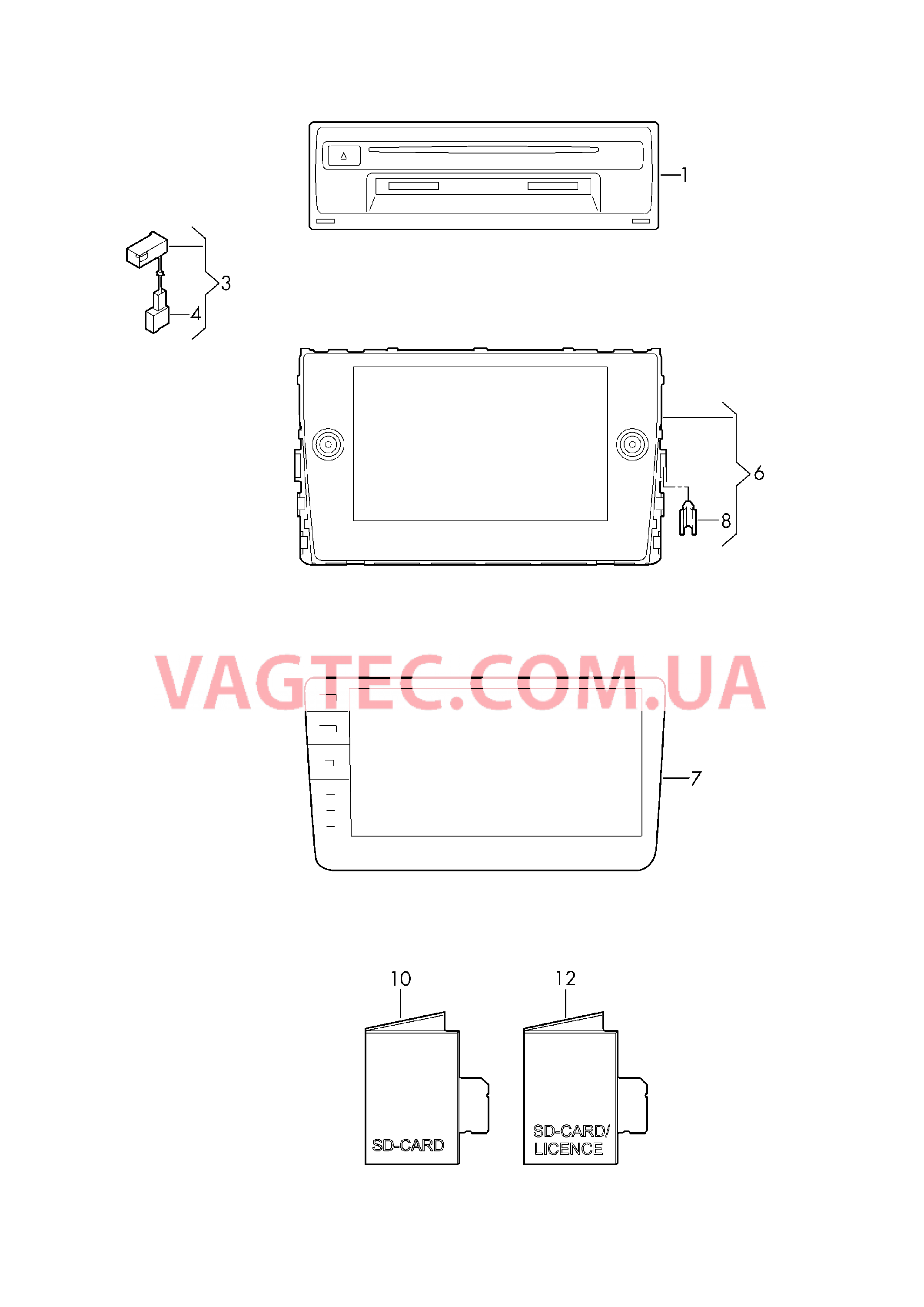 Блок управления информационной системы  Панель управления и индикации    D - 29.05.2017>> для VOLKSWAGEN E-Golf 2019