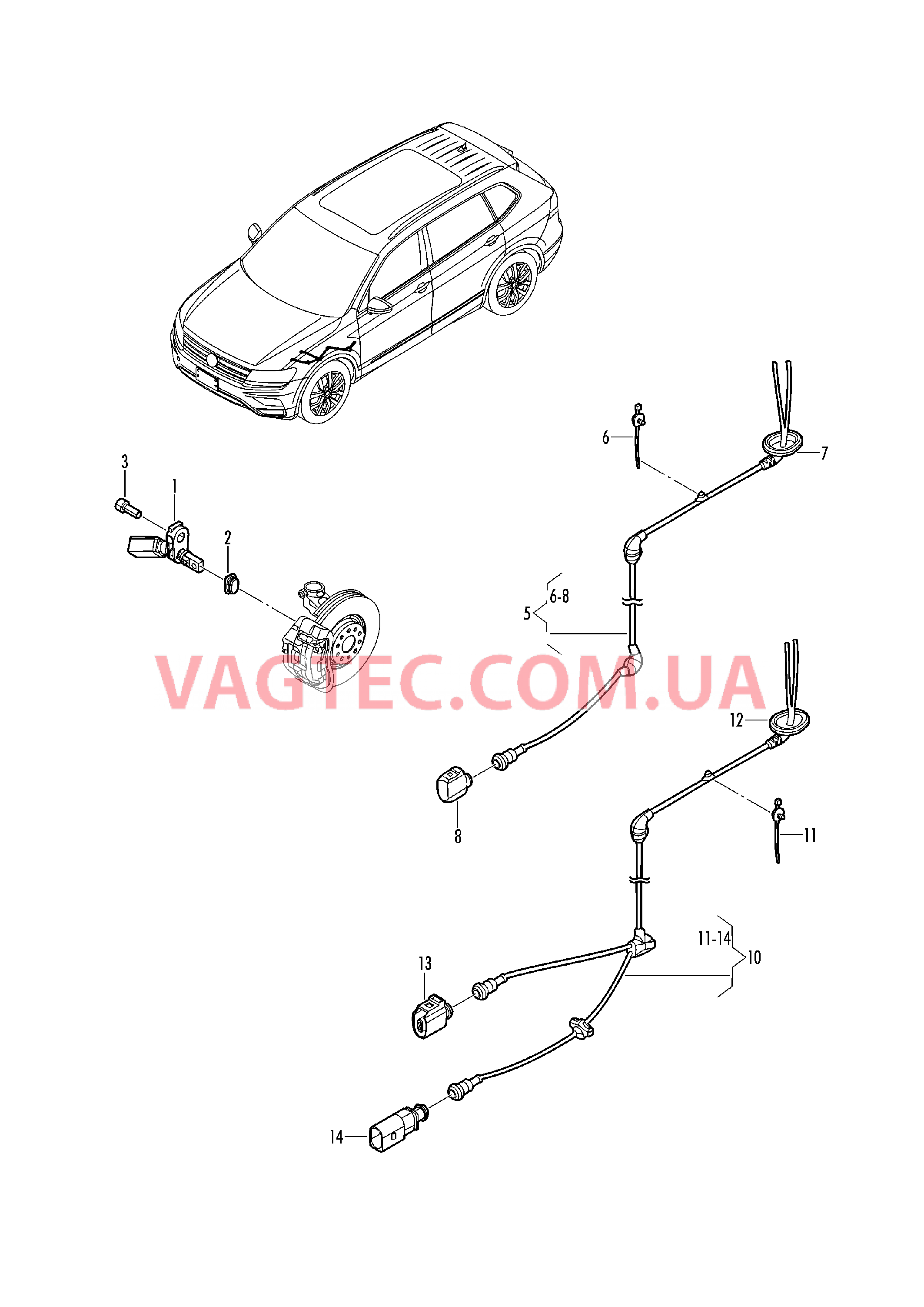 Датчик числа оборотов Жгут проводов для датчика числа оборотов  для VOLKSWAGEN TIGL 2019