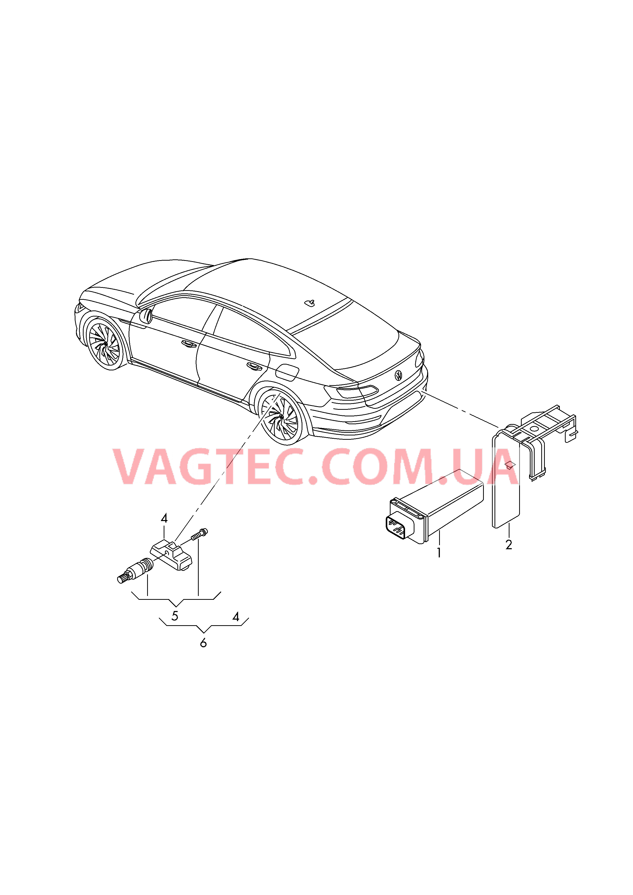 Cист. контр.давл.возд. в шинах  для VOLKSWAGEN Arteon 2018