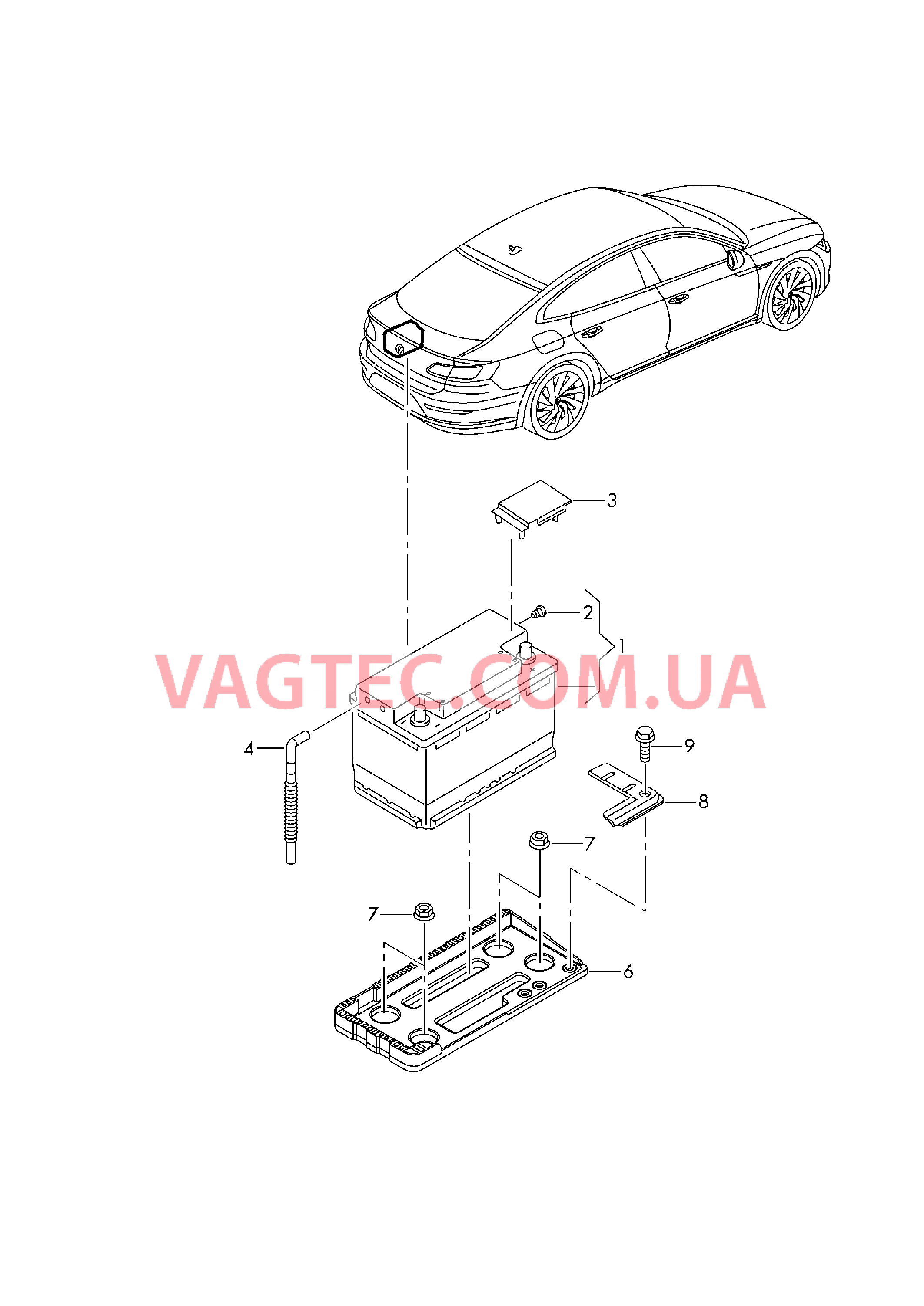 АКБ Детали не в сборе Крепление АКБ  для VOLKSWAGEN Arteon 2019