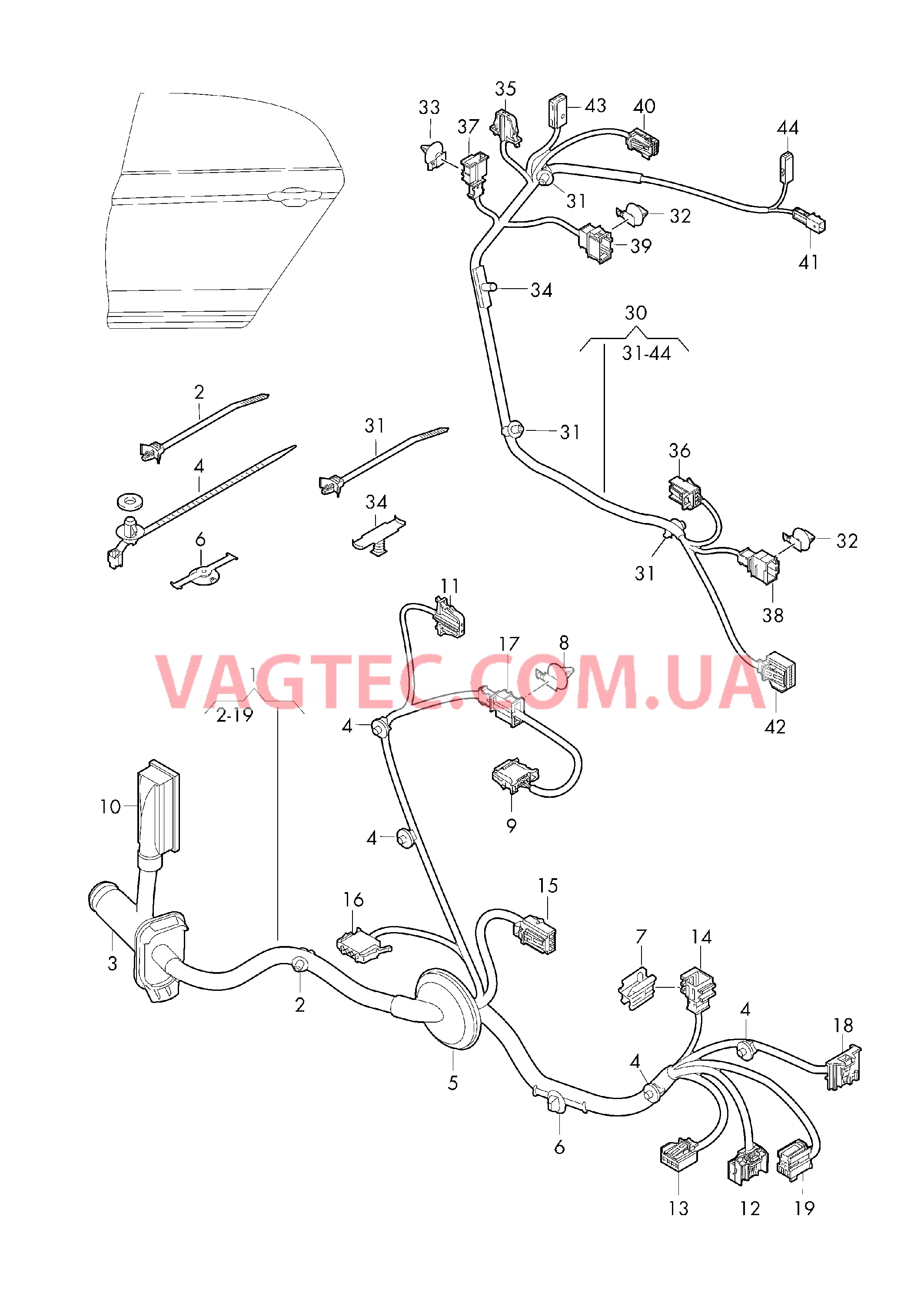 Жгут проводов двери  для VOLKSWAGEN Arteon 2019