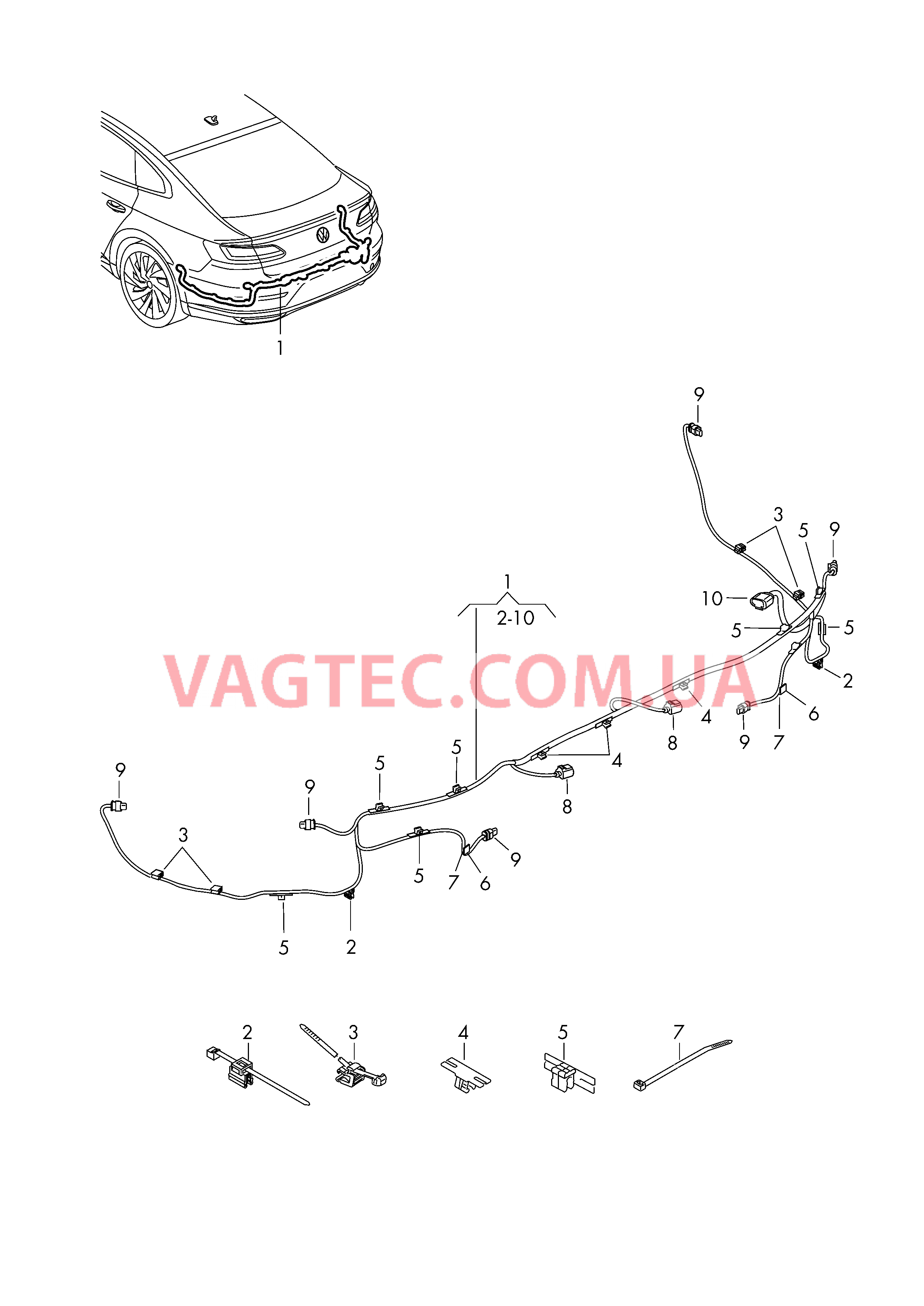 Жгут проводов для бампера  для VOLKSWAGEN Arteon 2019