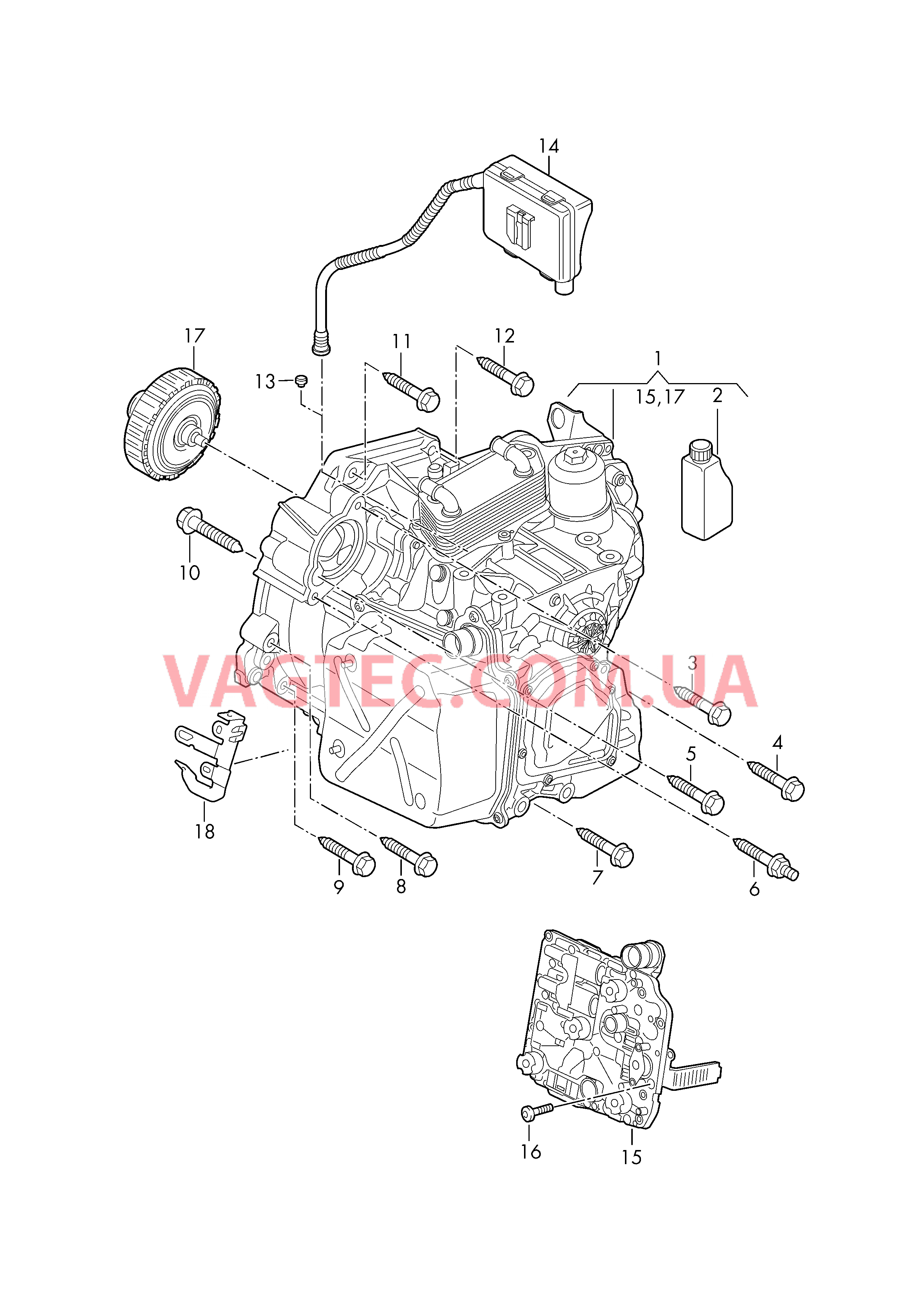 6-ступенчатая КП DSG MECHATRONIK с прогр. обеспеч. Детали крепления для двигателя и КП  для VOLKSWAGEN Arteon 2017