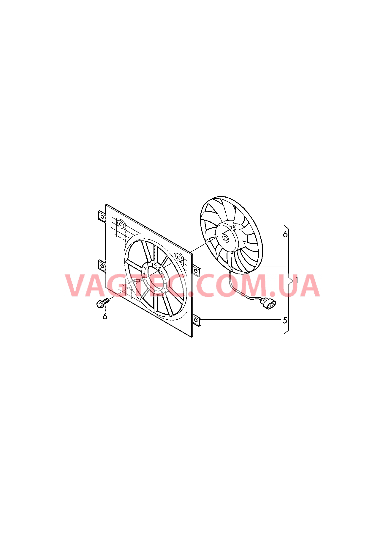 Вентилятор радиатора  для VOLKSWAGEN Touran 2018