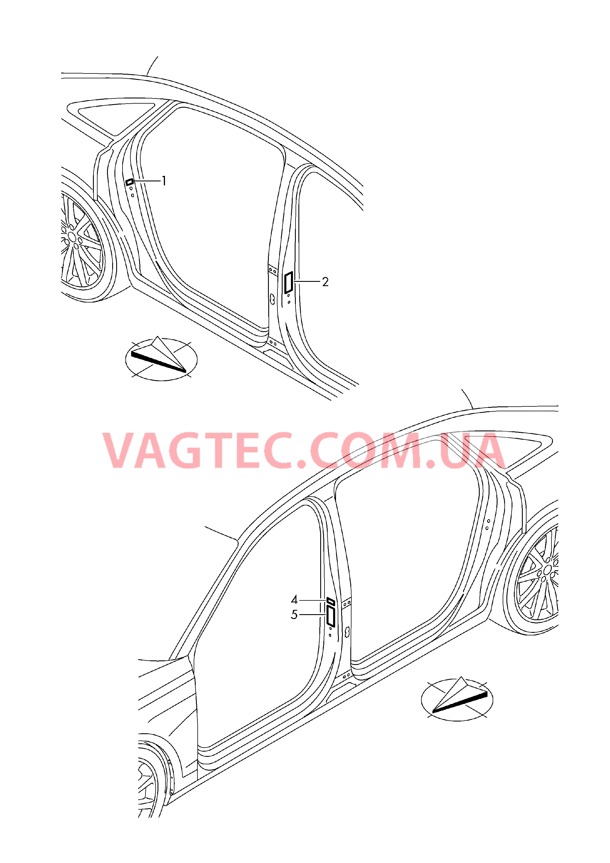 Табличка Подголовник Подушка безопасности Cист. контр.давл.возд. в шинах Табличка с указанием давления в шинах  для AUDI A8Q 2018