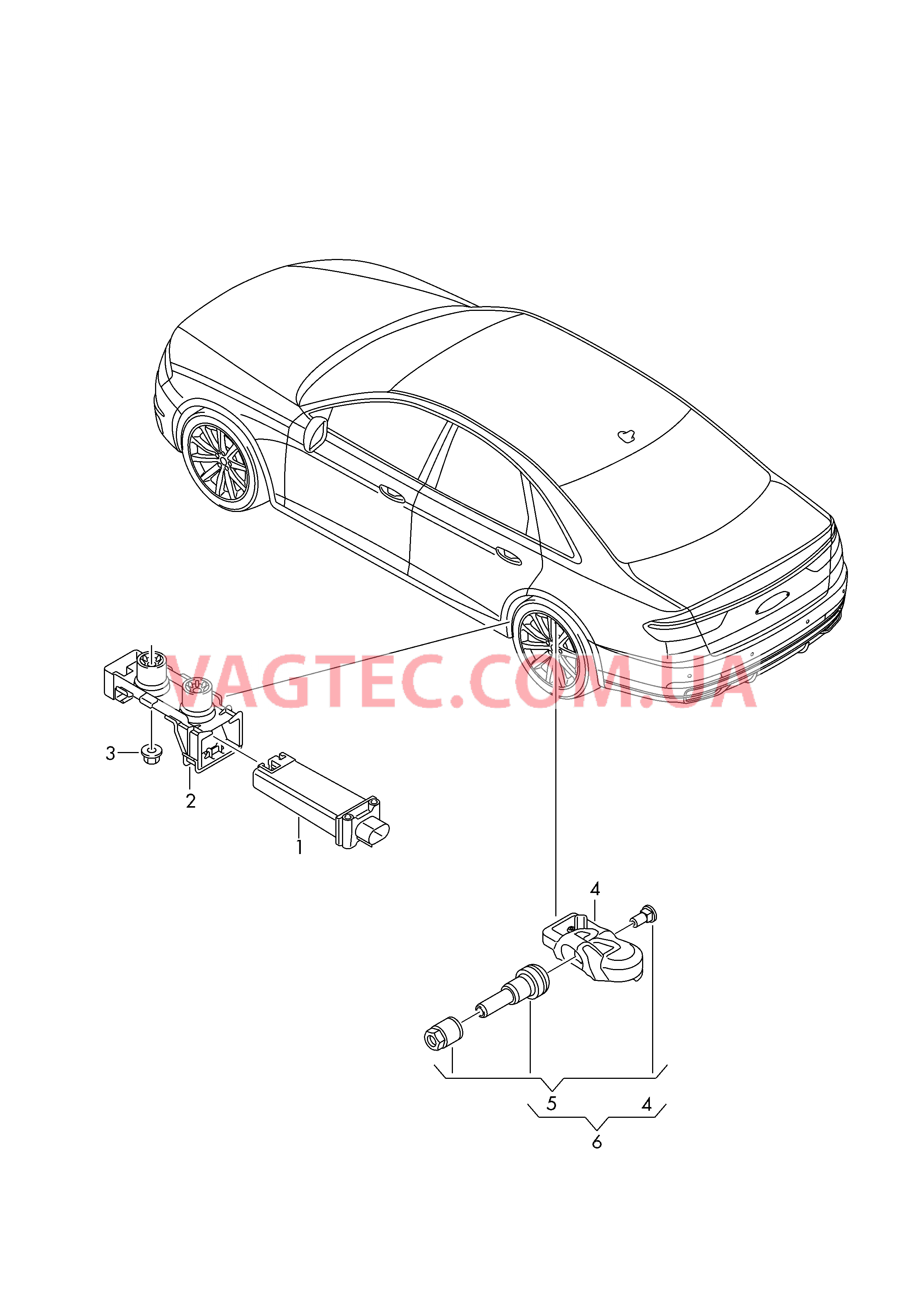 Cист. контр.давл.возд. в шинах  для AUDI A8 2018