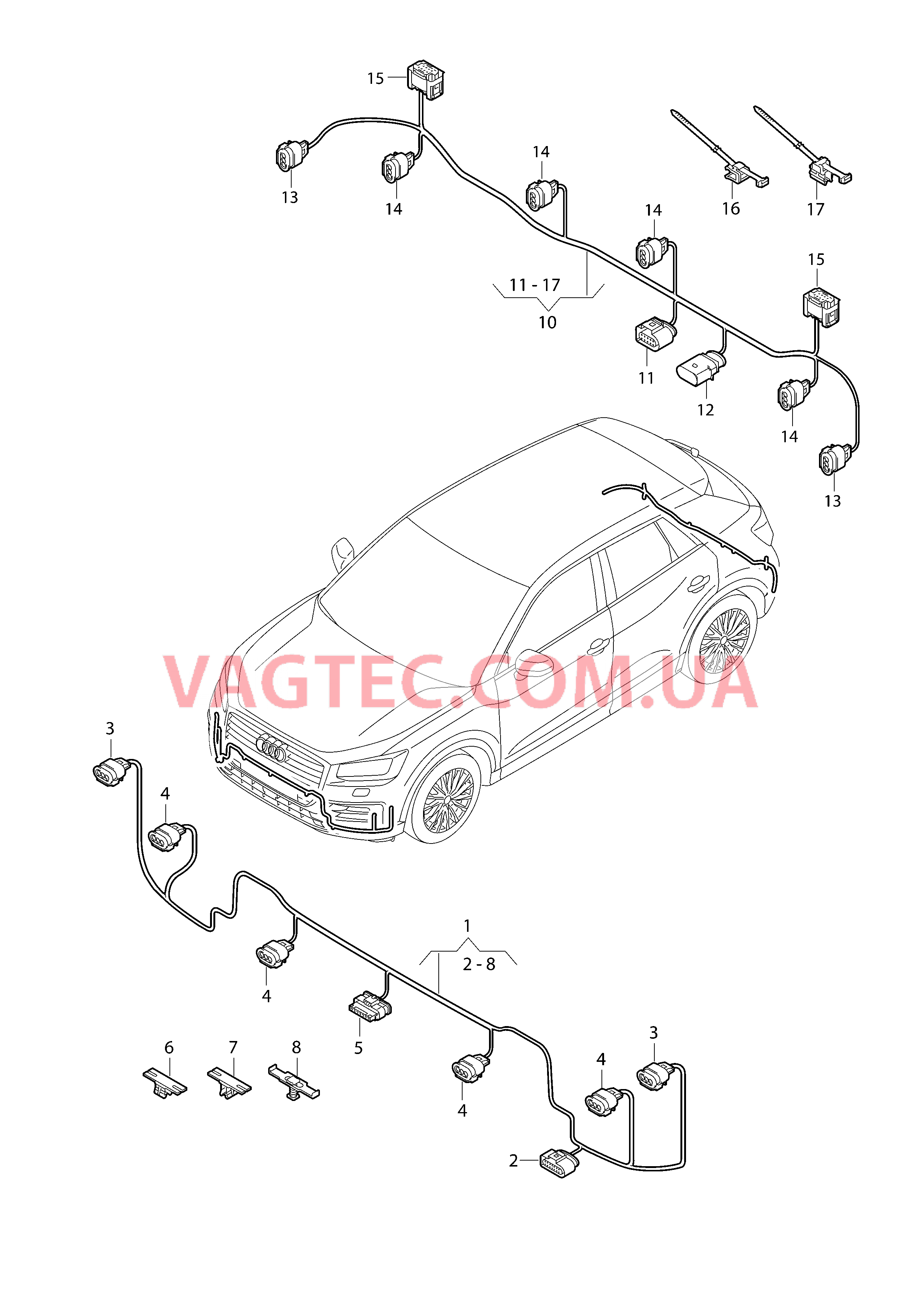 Жгут проводов для бампера  для AUDI Q2 2017