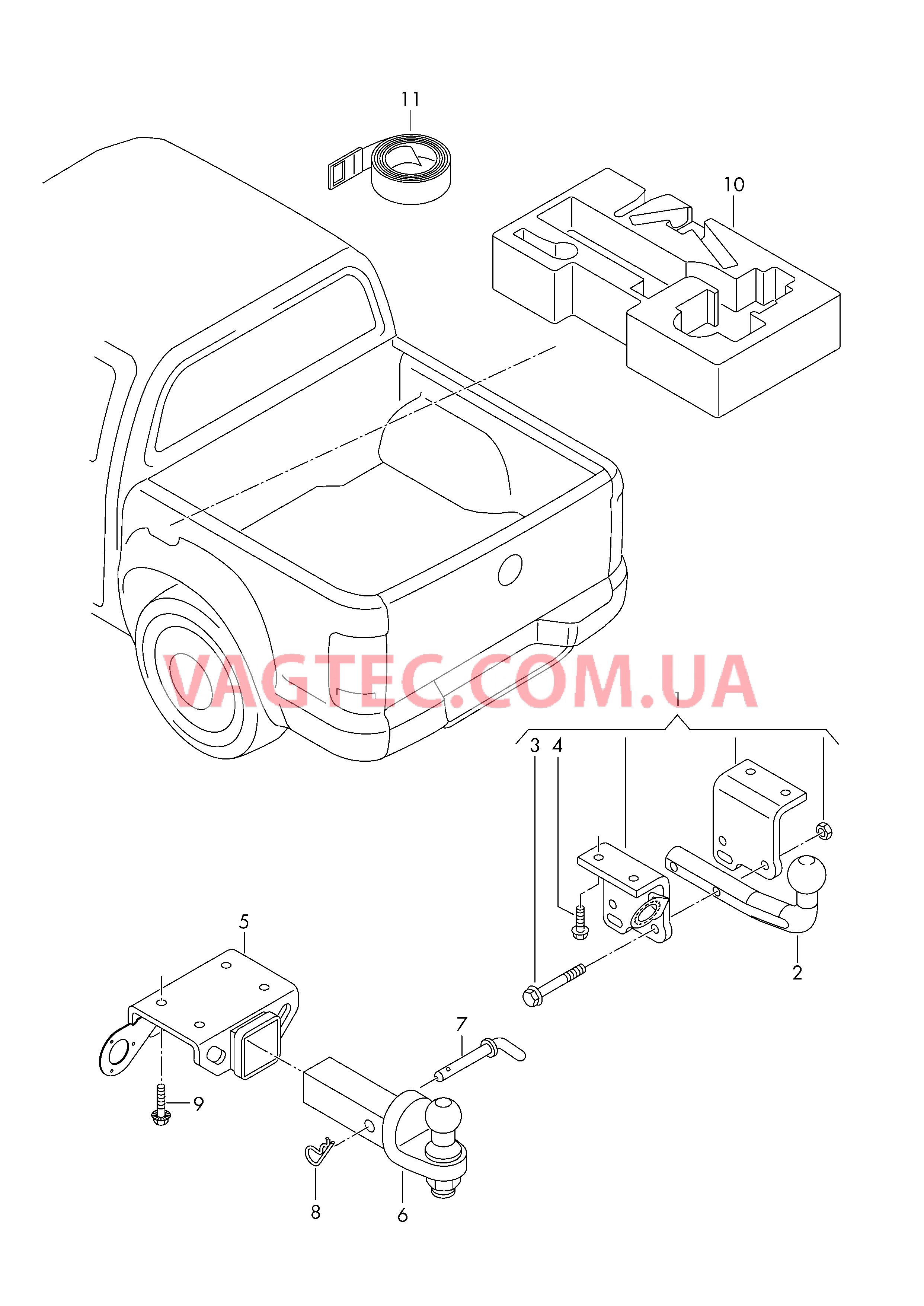 ТСУ (шаровой наконечник)  для VOLKSWAGEN Amarok 2018