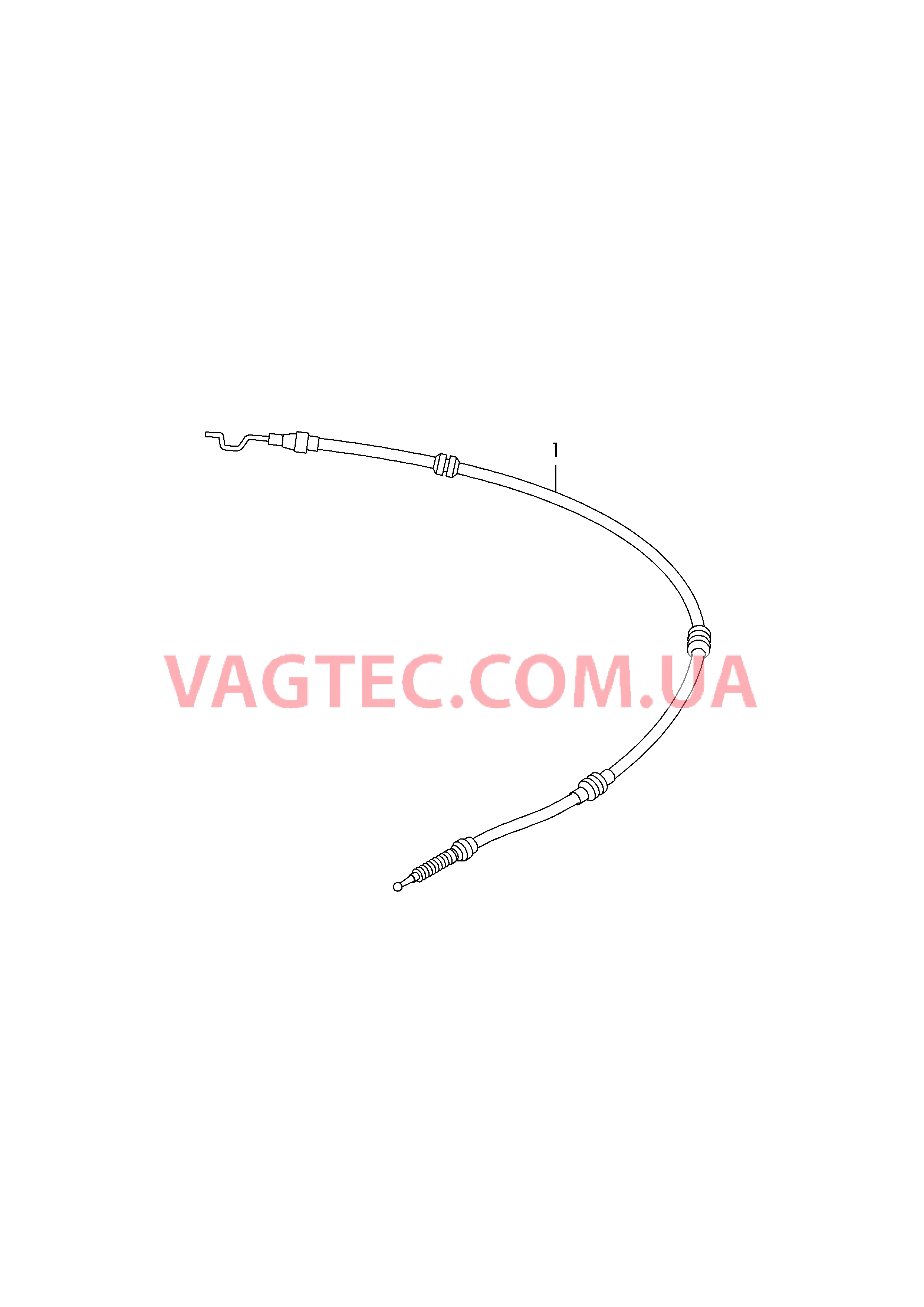 Трос стояночного тормоза для а/м с дисковыми тормозами  для VOLKSWAGEN Amarok 2019