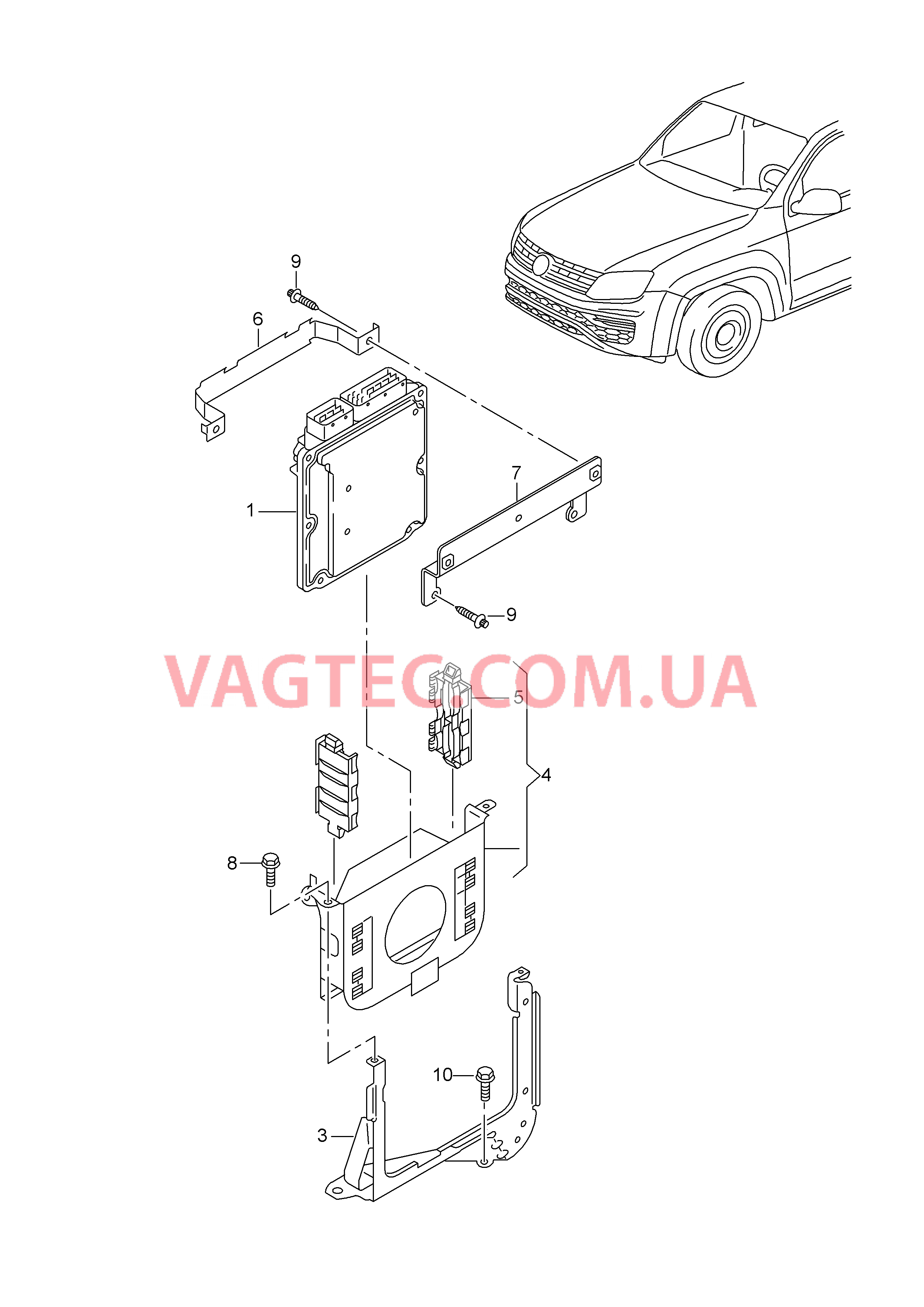 БУ бензинового двигателя Крепёжные детали  для VOLKSWAGEN Amarok 2019