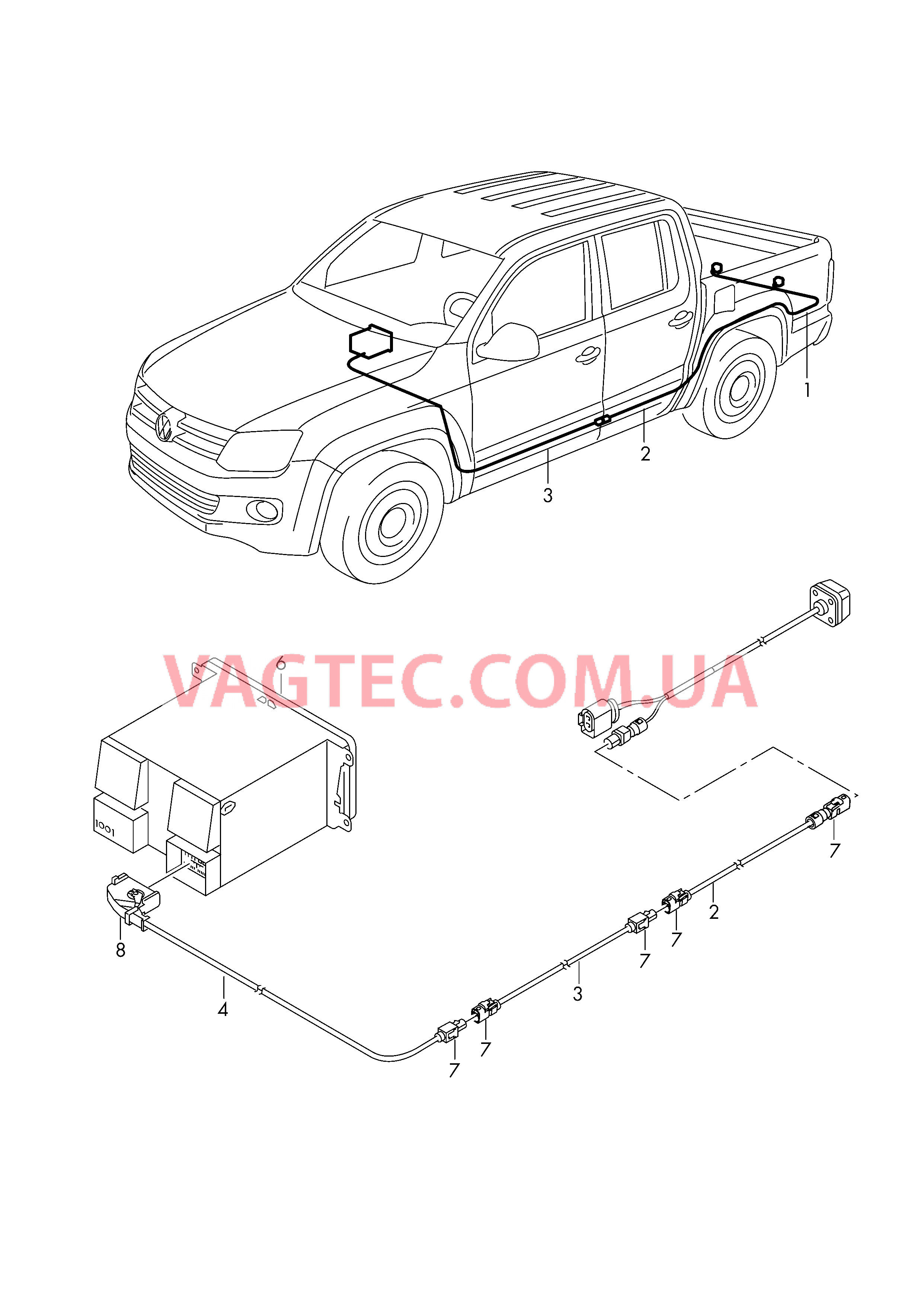 Жгут проводов камеры  для VOLKSWAGEN Amarok 2018