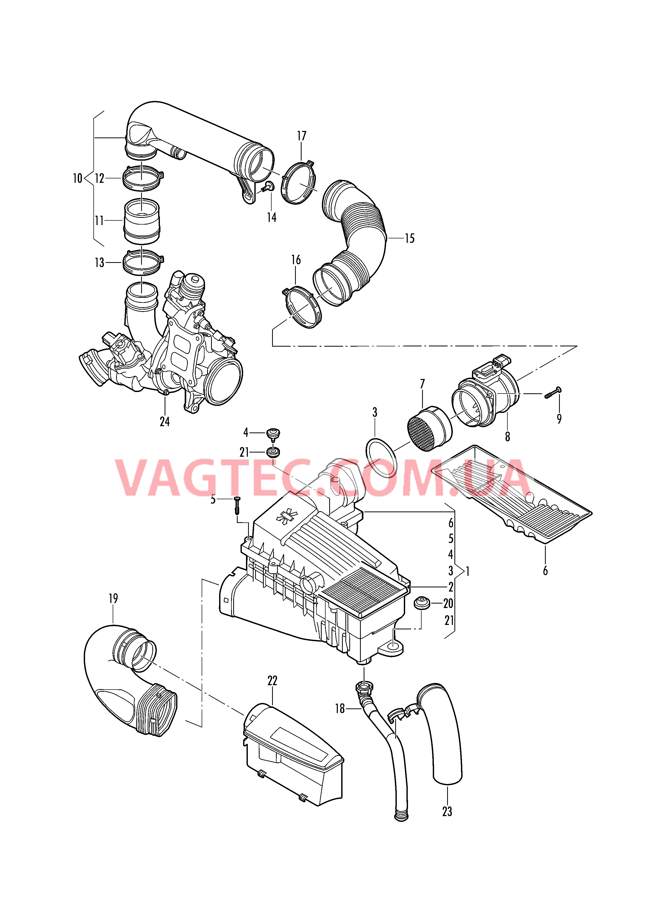 Возд. фильтр с сопутств. деталями  для VOLKSWAGEN Beetle.Cabriolet 2017