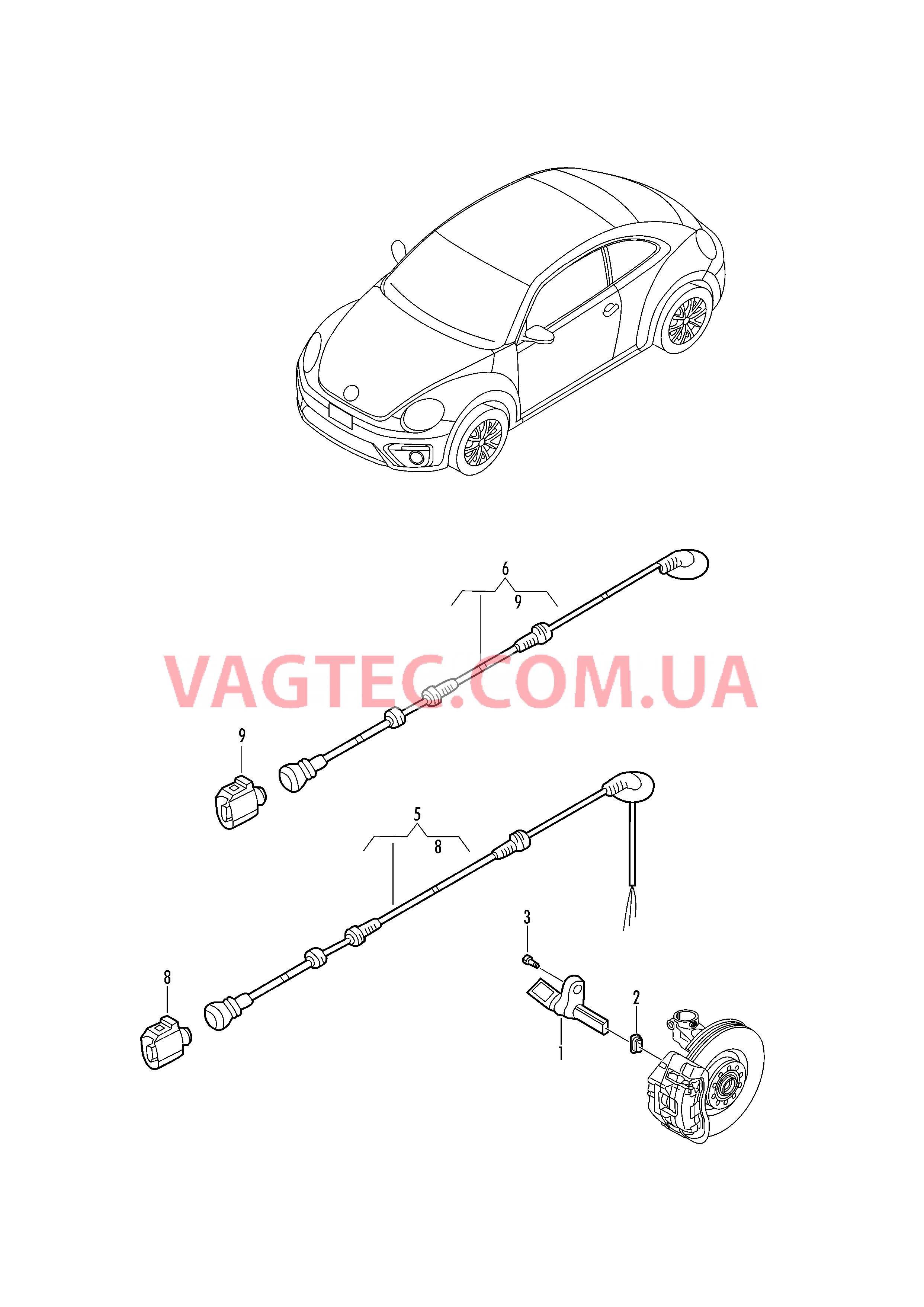 Датчик числа оборотов Жгут проводов для датчика числа оборотов  для VOLKSWAGEN Beetle 2018