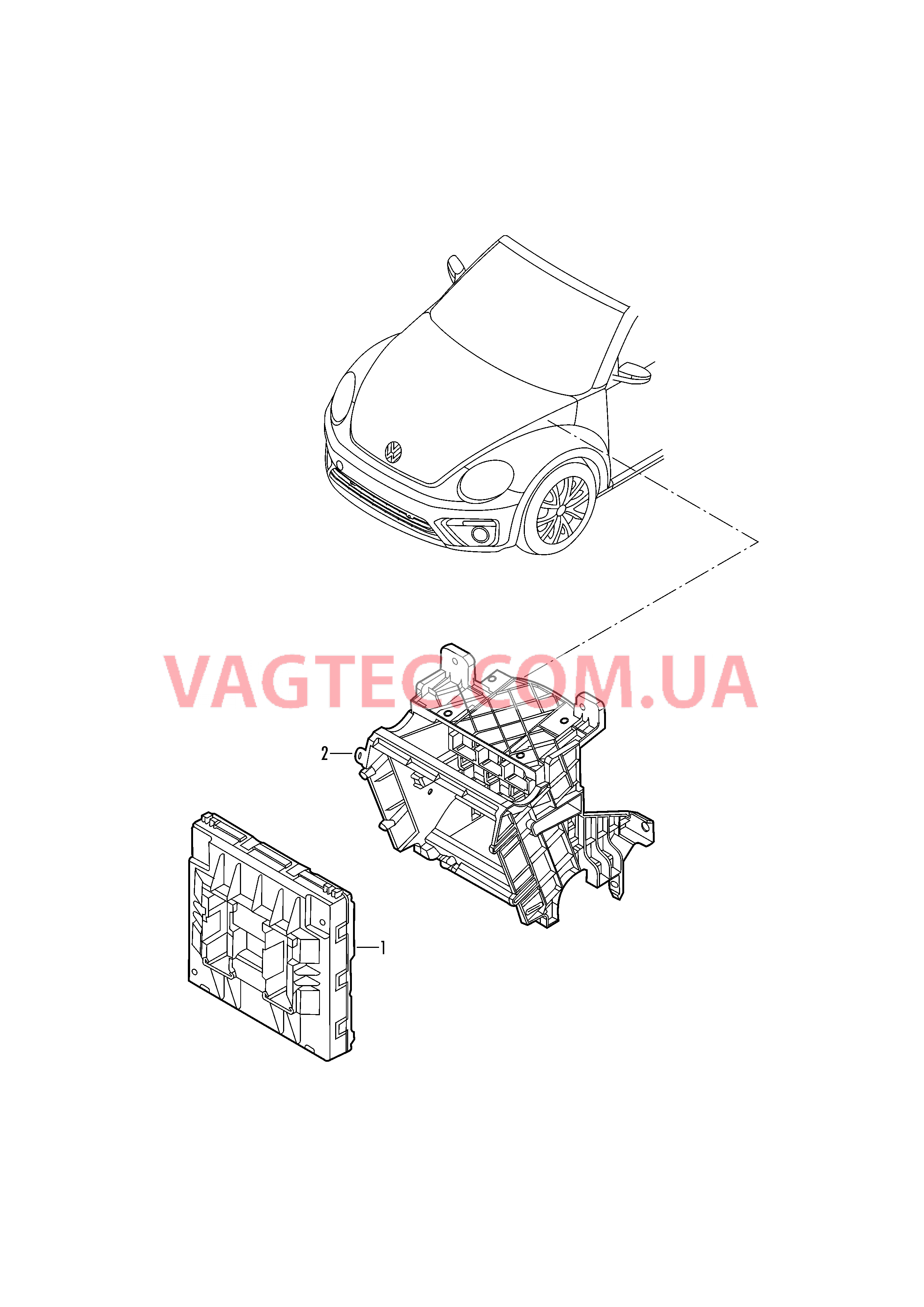 БУ (BCM) систем комфорта, межсетевого интерфейса и бортовой сети    D - 03.07.2017>> для VOLKSWAGEN Beetle 2018