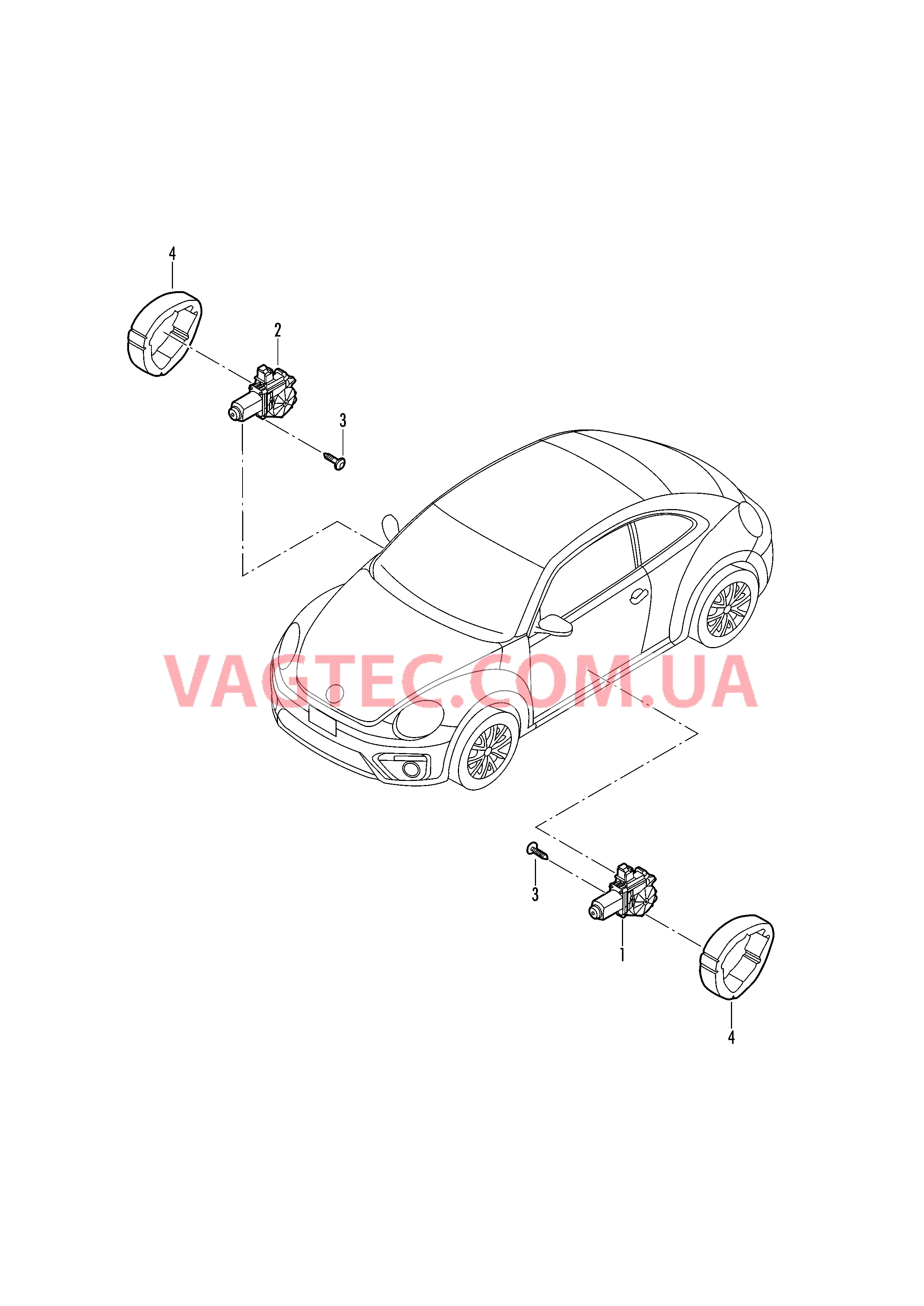 Эл.двигатель стеклоподъёмника  для VOLKSWAGEN Beetle 2018