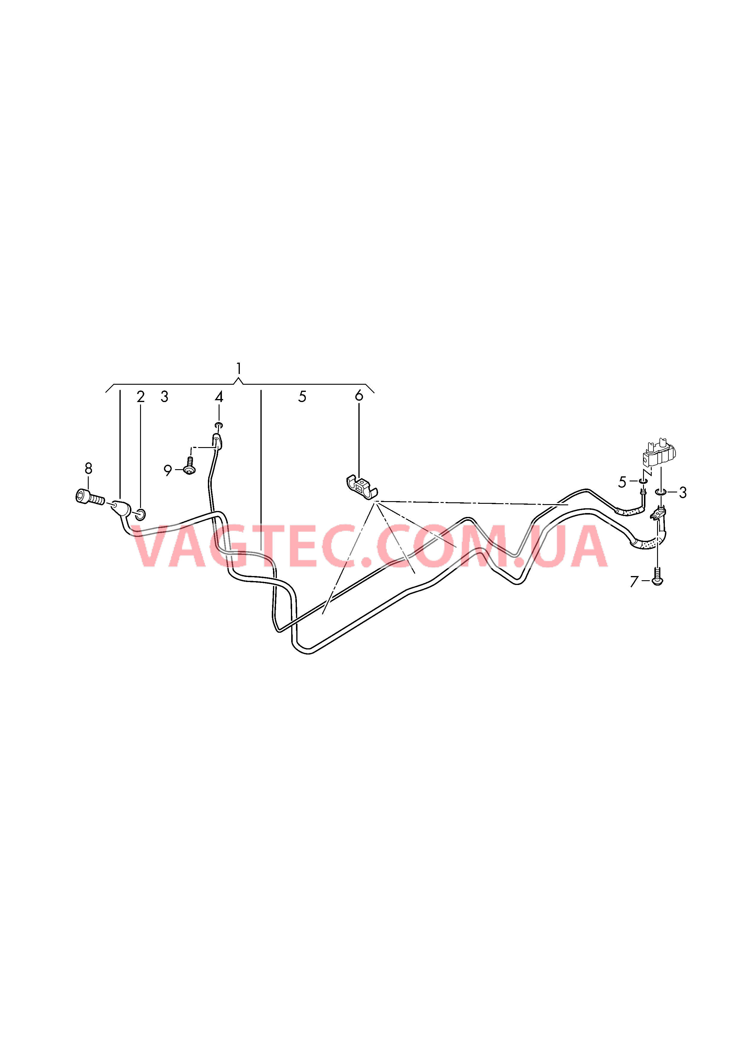Трубопровод хладагента для а/м со вторым испарителем  для VOLKSWAGEN ATL 2018