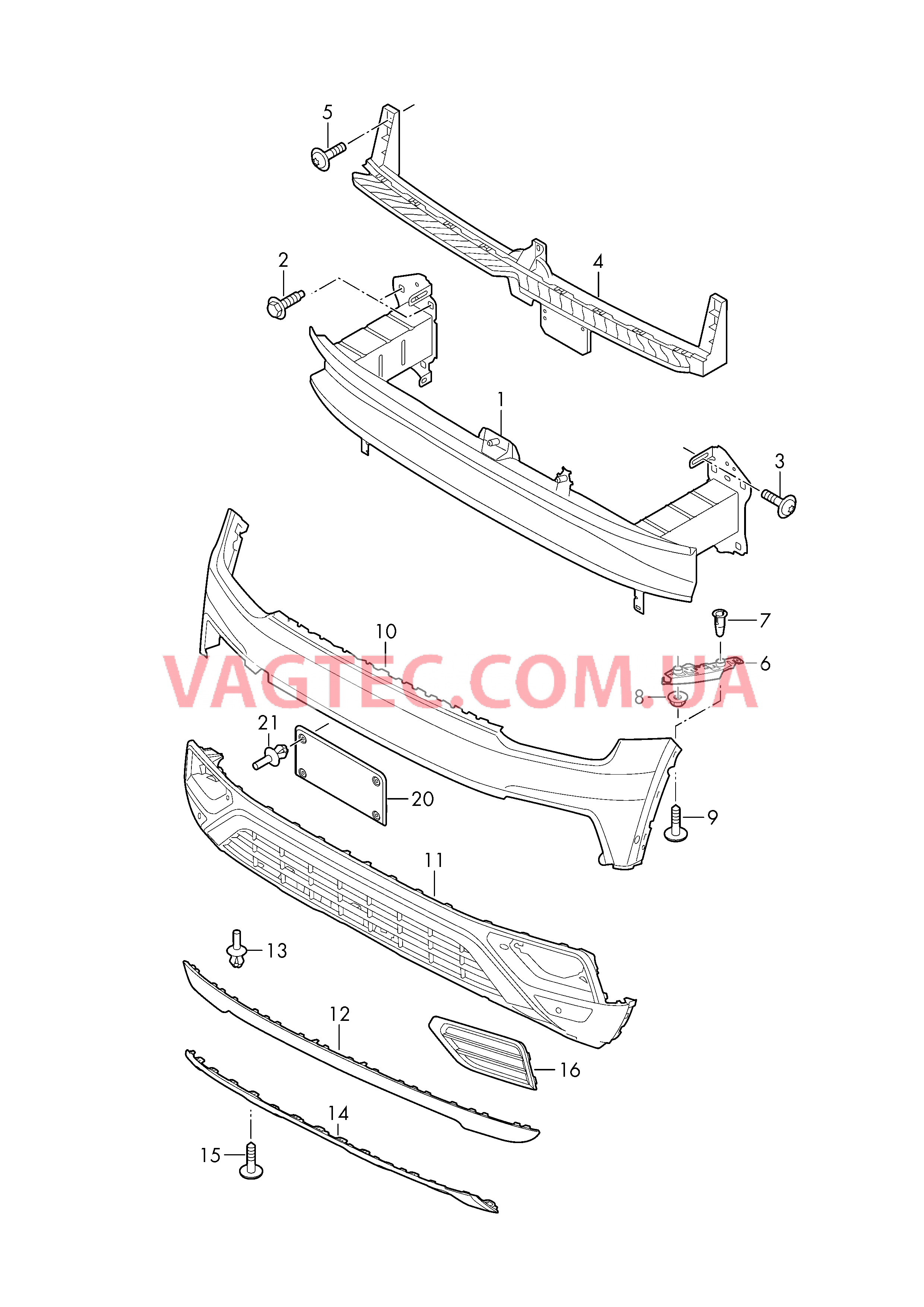 Бампер  для VOLKSWAGEN ATL 2019