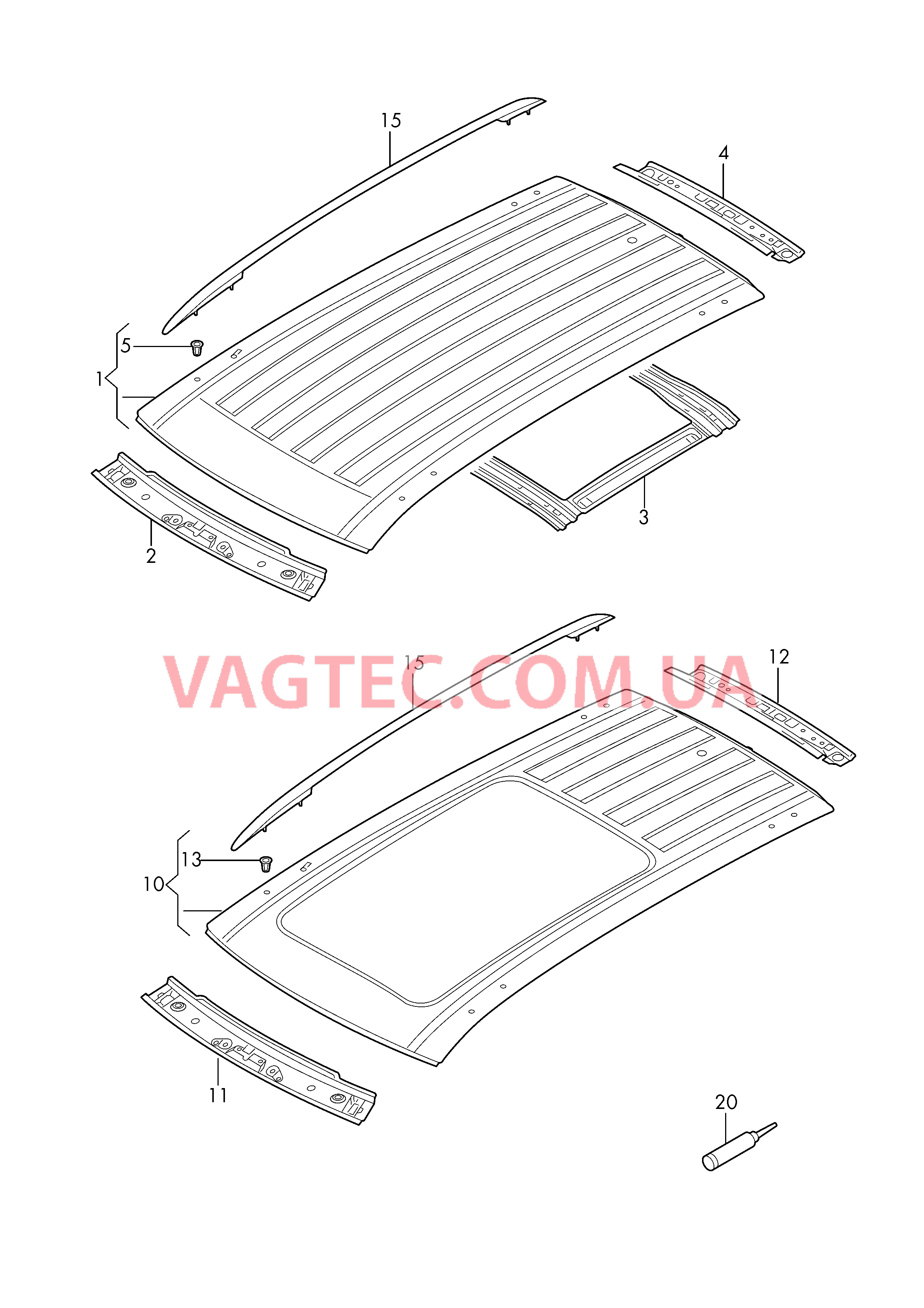 Крыша  для VOLKSWAGEN ATL 2019