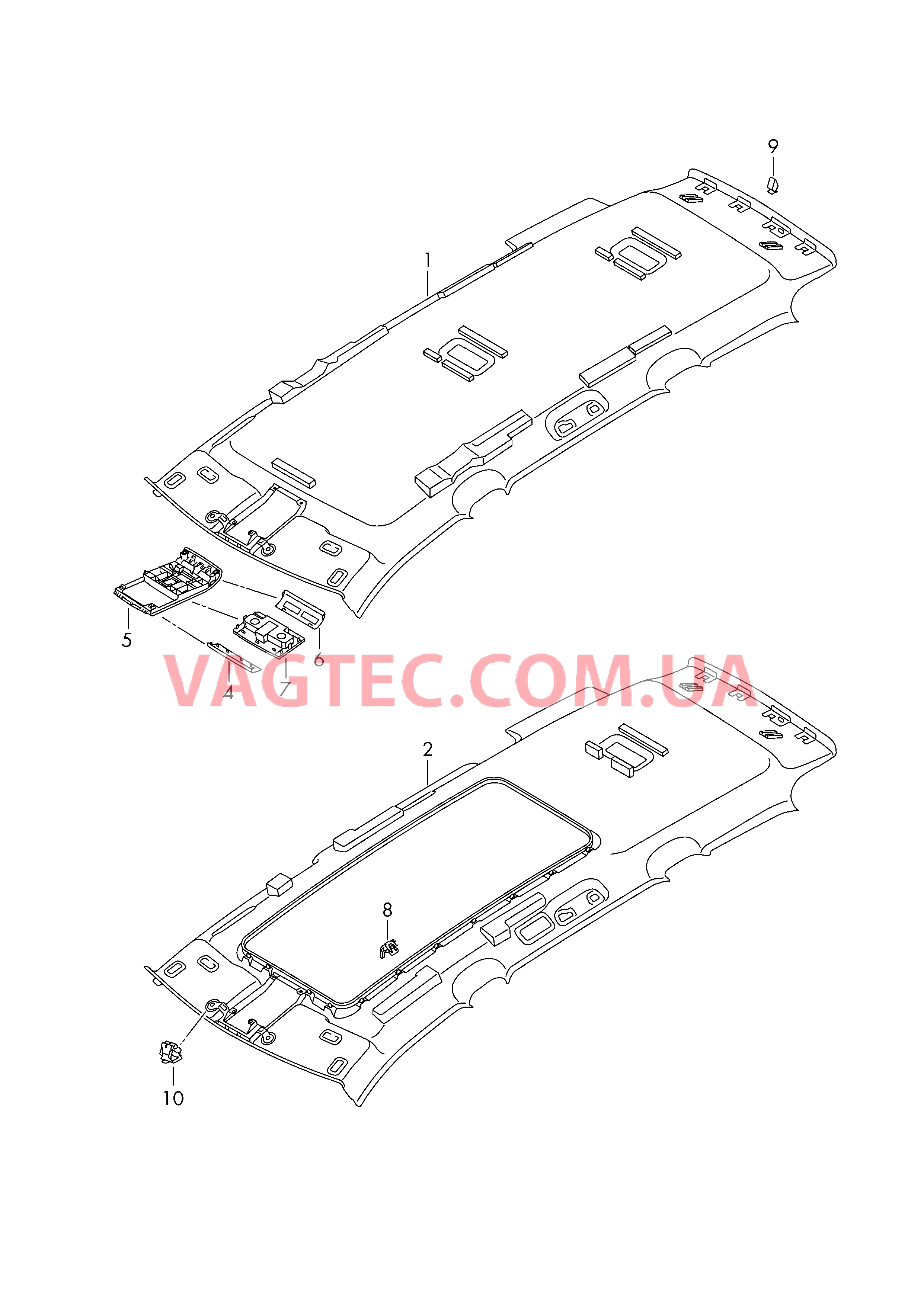 Формованная панель потолка Детали не в сборе  для VOLKSWAGEN ATL 2019