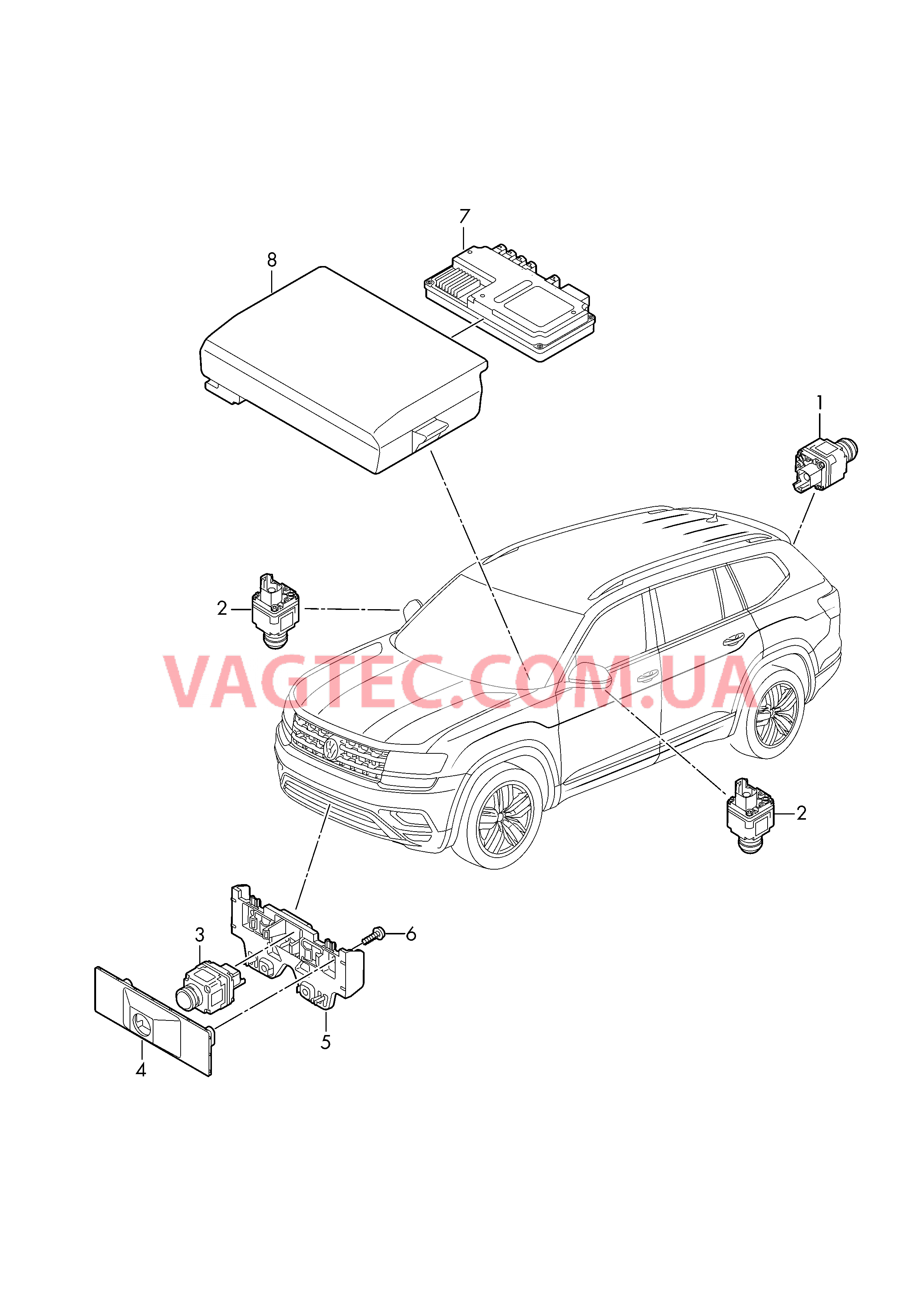 Камера  для VOLKSWAGEN ATL 2018