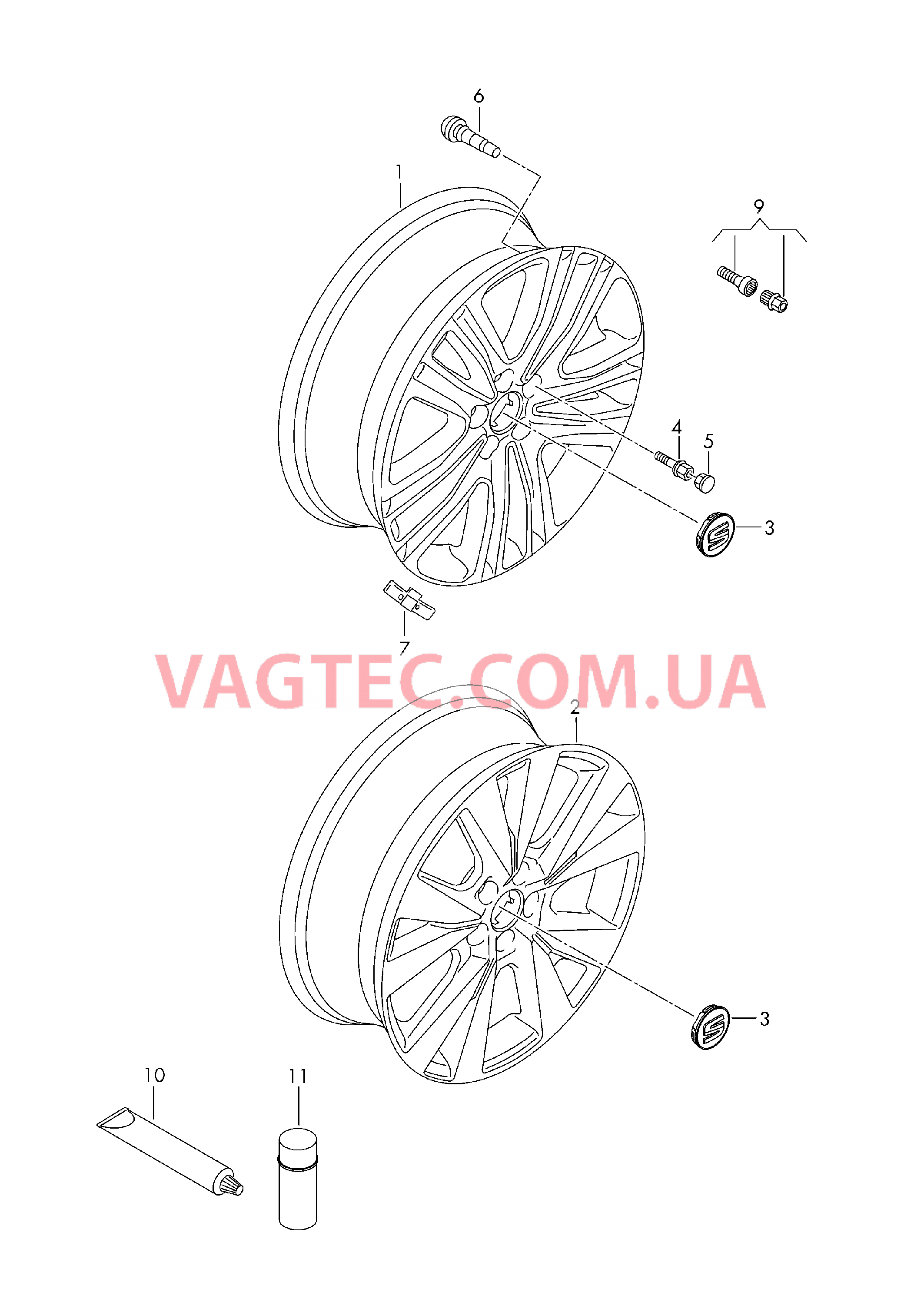 Алюминиевый диск Колпак колеса  для SEAT ARON 2018