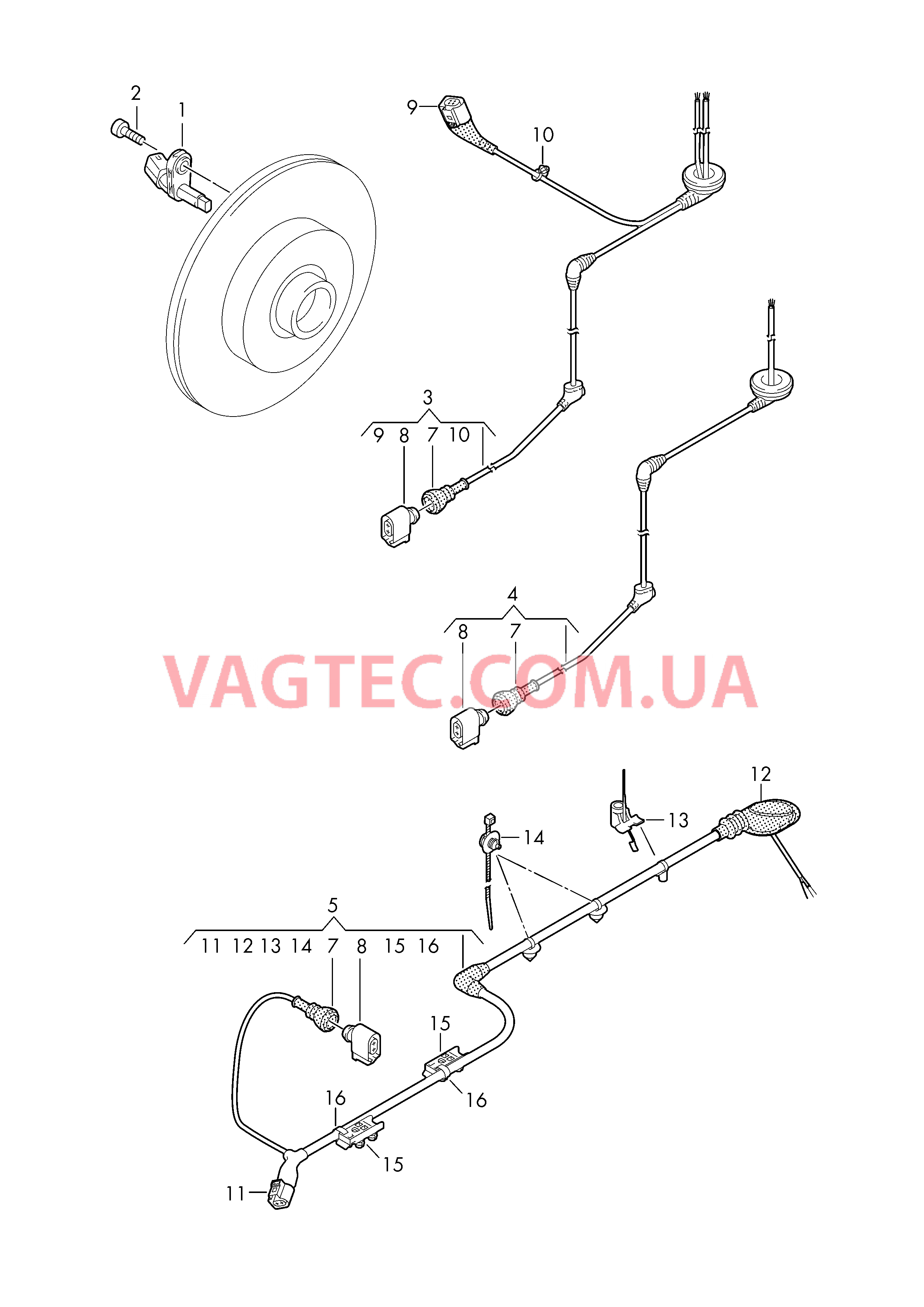 Датчик числа оборотов Жгут проводов для датчика числа оборотов  для VOLKSWAGEN ATL 2018