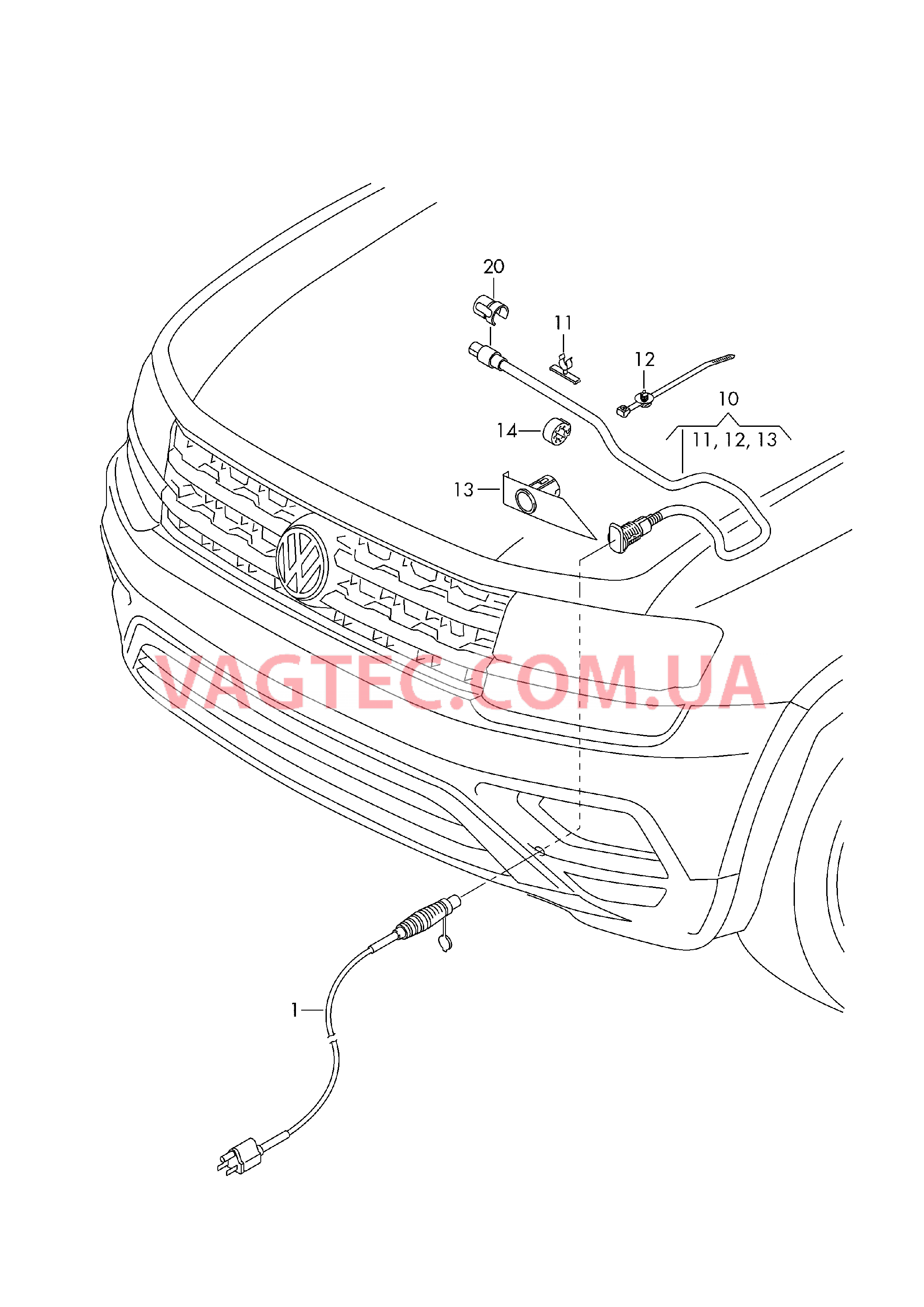 Провода электр. подогрева двигателя  для VOLKSWAGEN ATL 2019