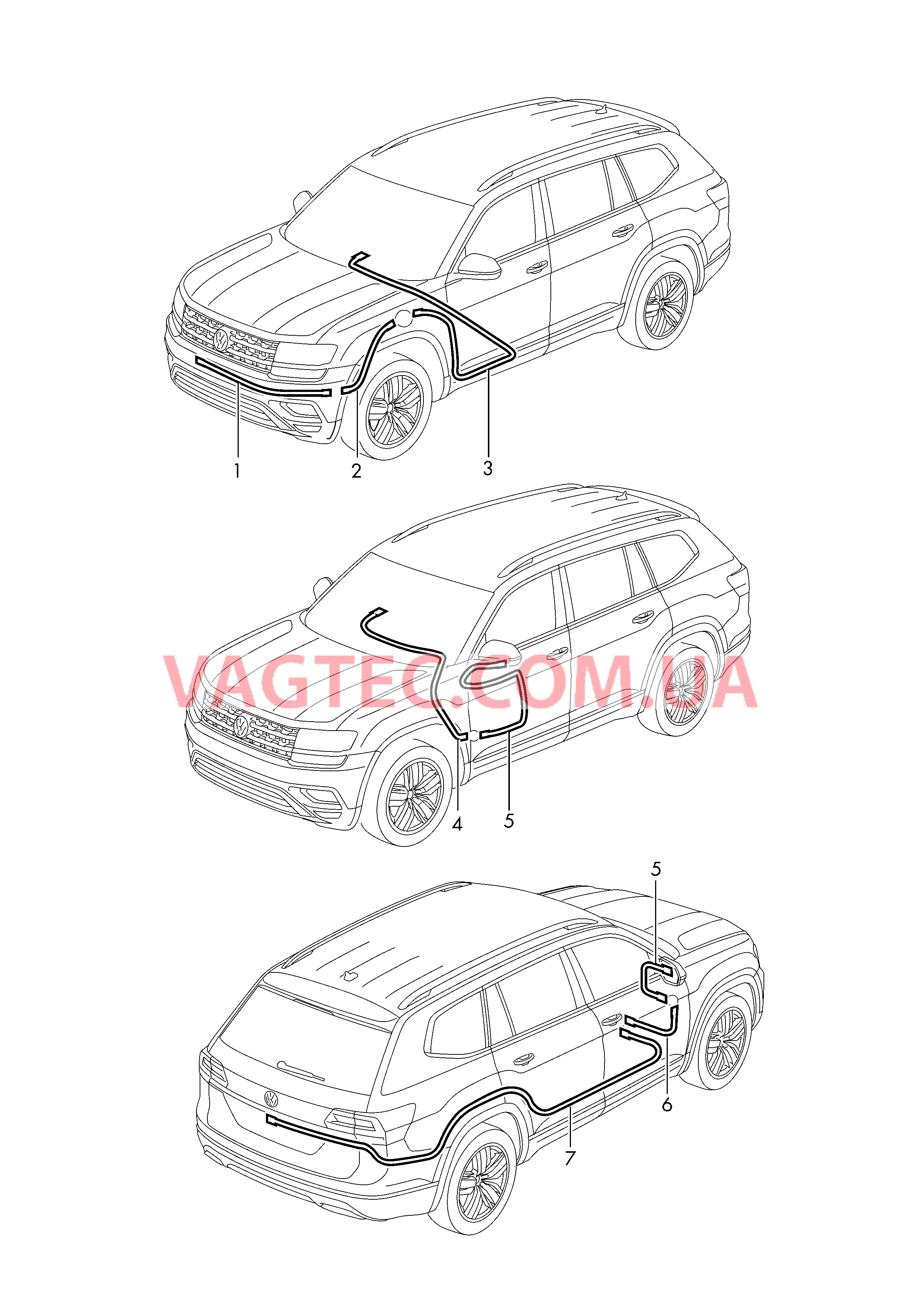 Кабель-адаптер дл.перед.данных Камера сист. кругового обзора  для VOLKSWAGEN ATL 2019