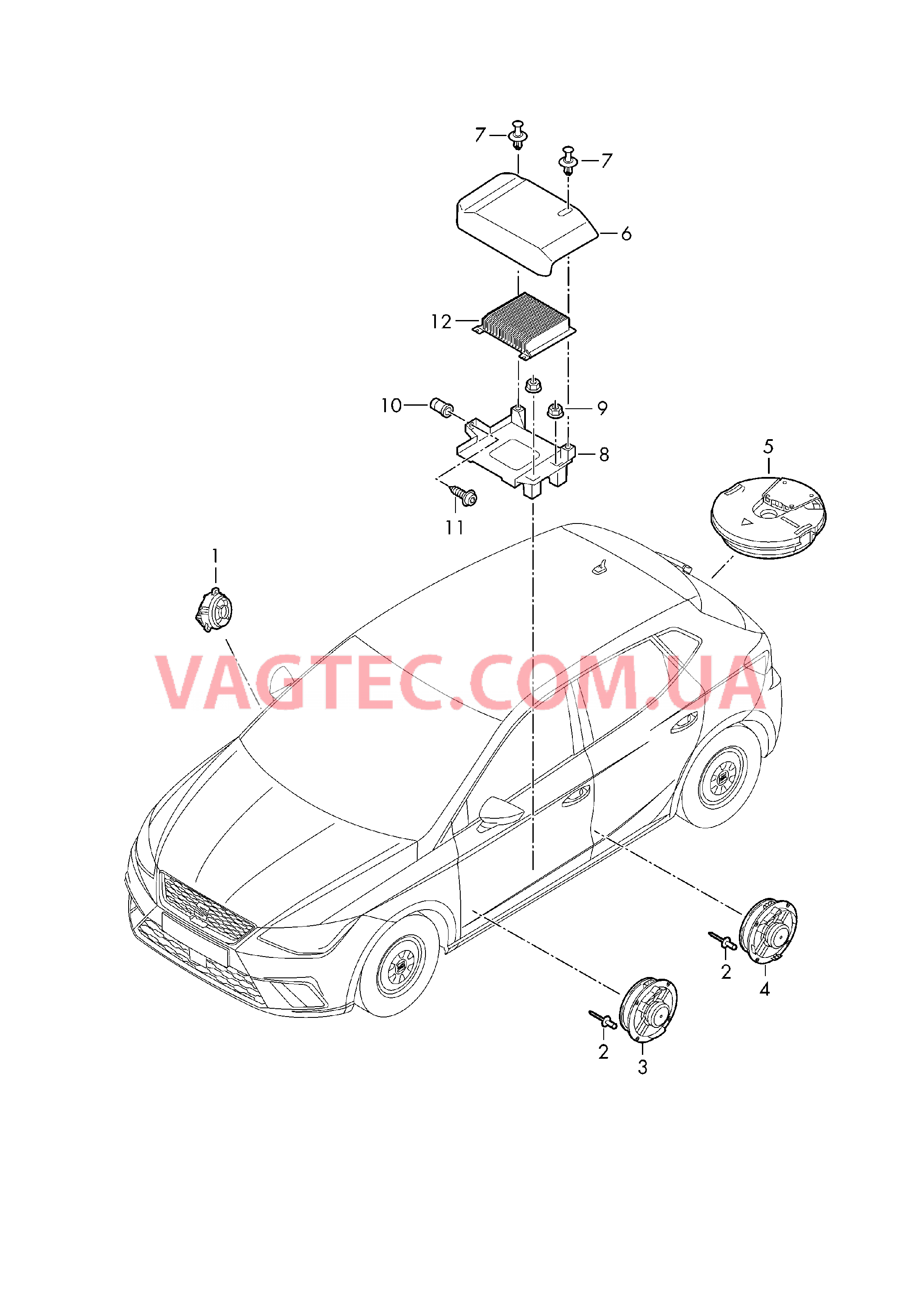 Громкоговоритель  для SEAT ARON 2018