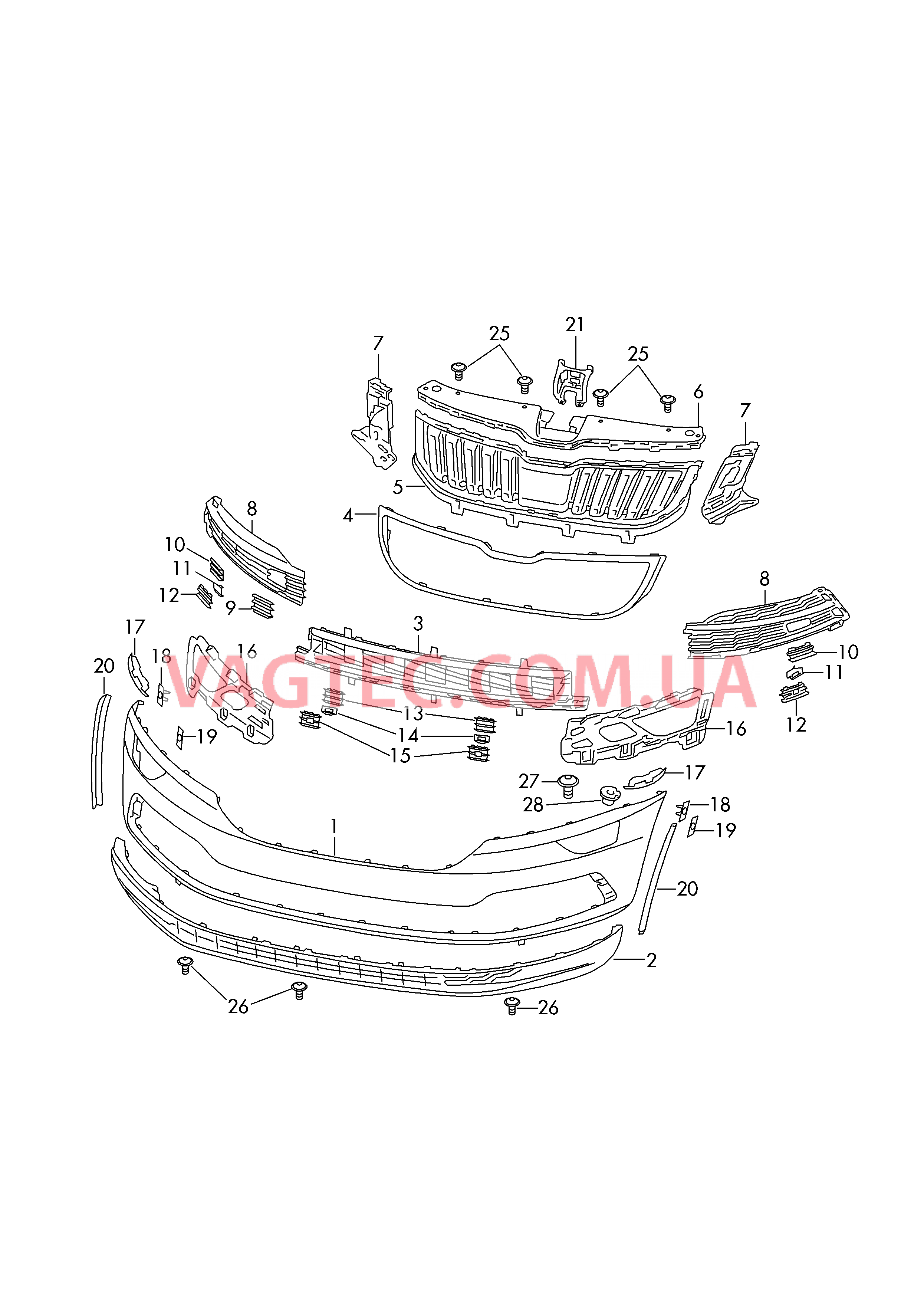 Бампер  для SKODA KAR 2019