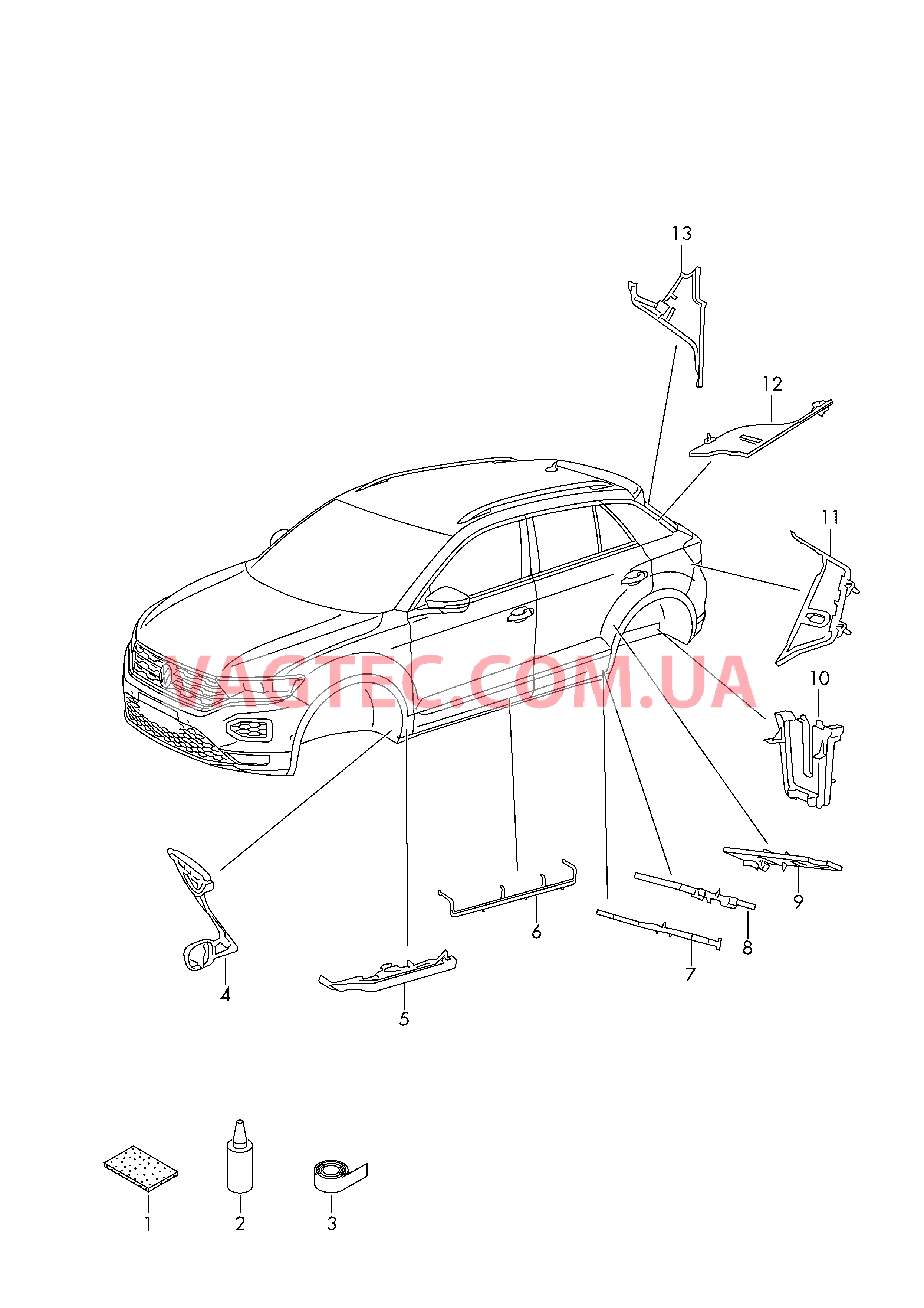 Купить Шумоизоляция Бутиловый уплотнительный шнур TROC VOLKSWAGEN 2018  года. Купить оригинальные детали TROC VOLKSWAGEN 2018 года | VAGTEC.COM.UA