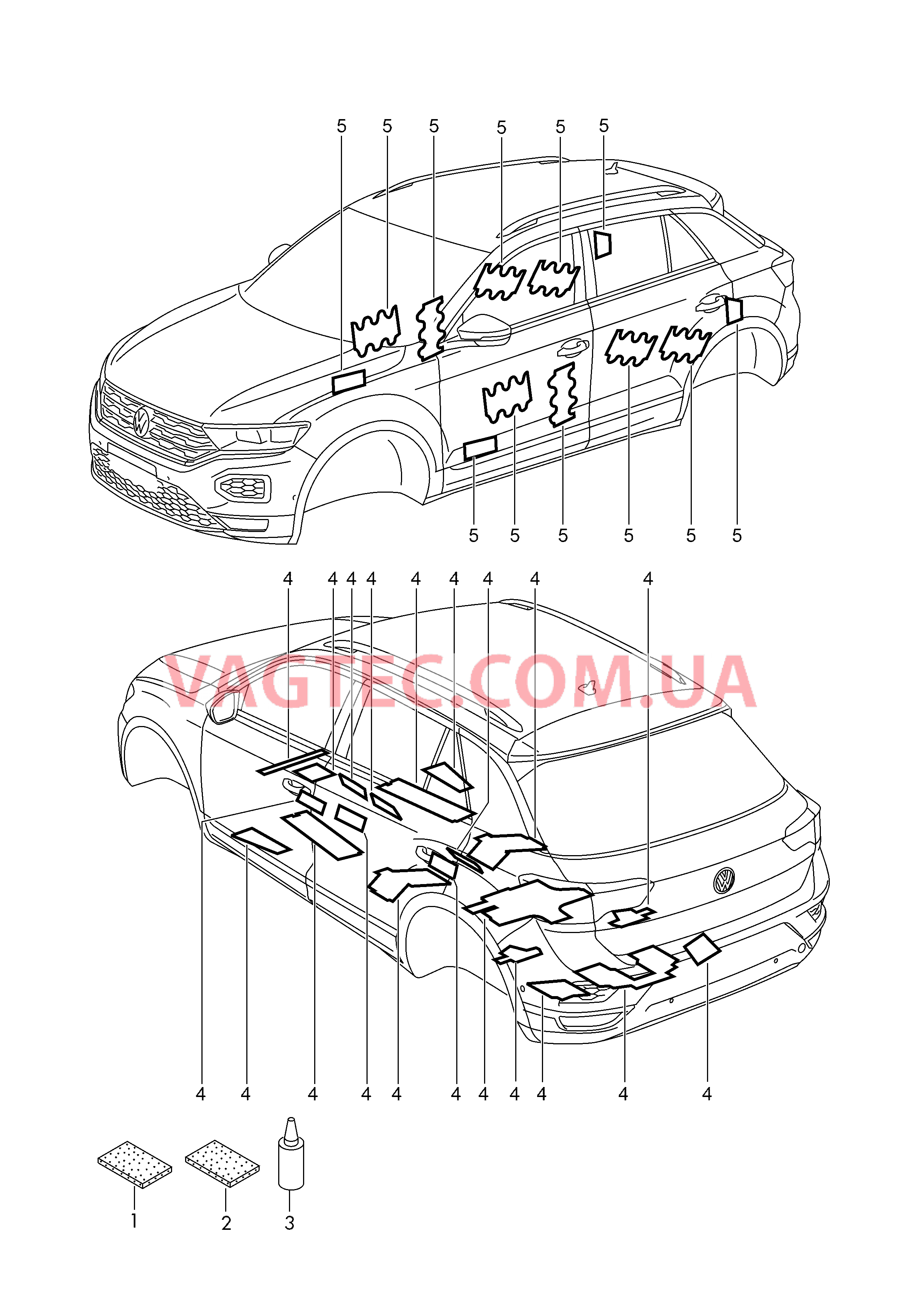 Изоляции  для VOLKSWAGEN TROC 2019