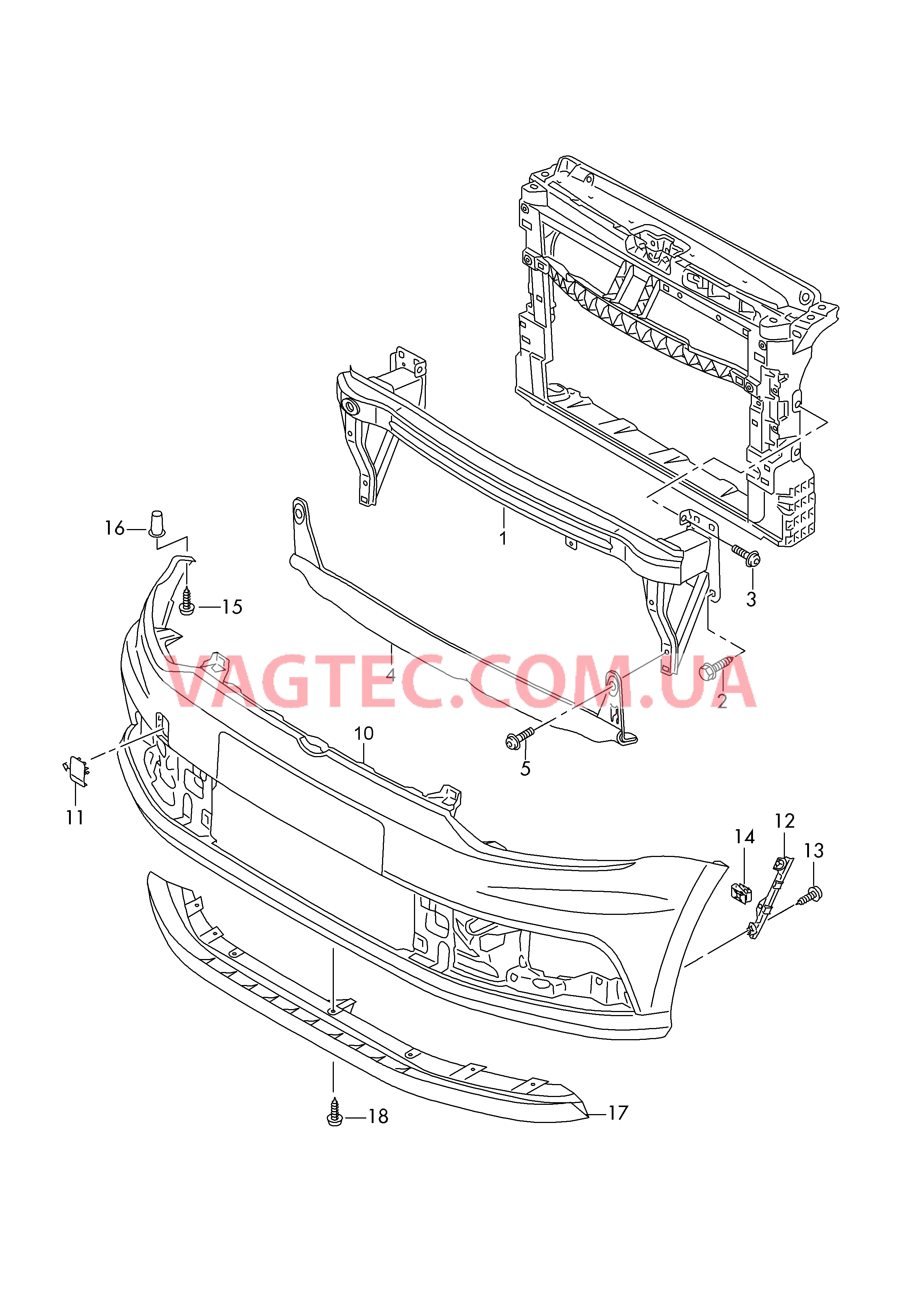 Бампер  для VOLKSWAGEN AME 2018