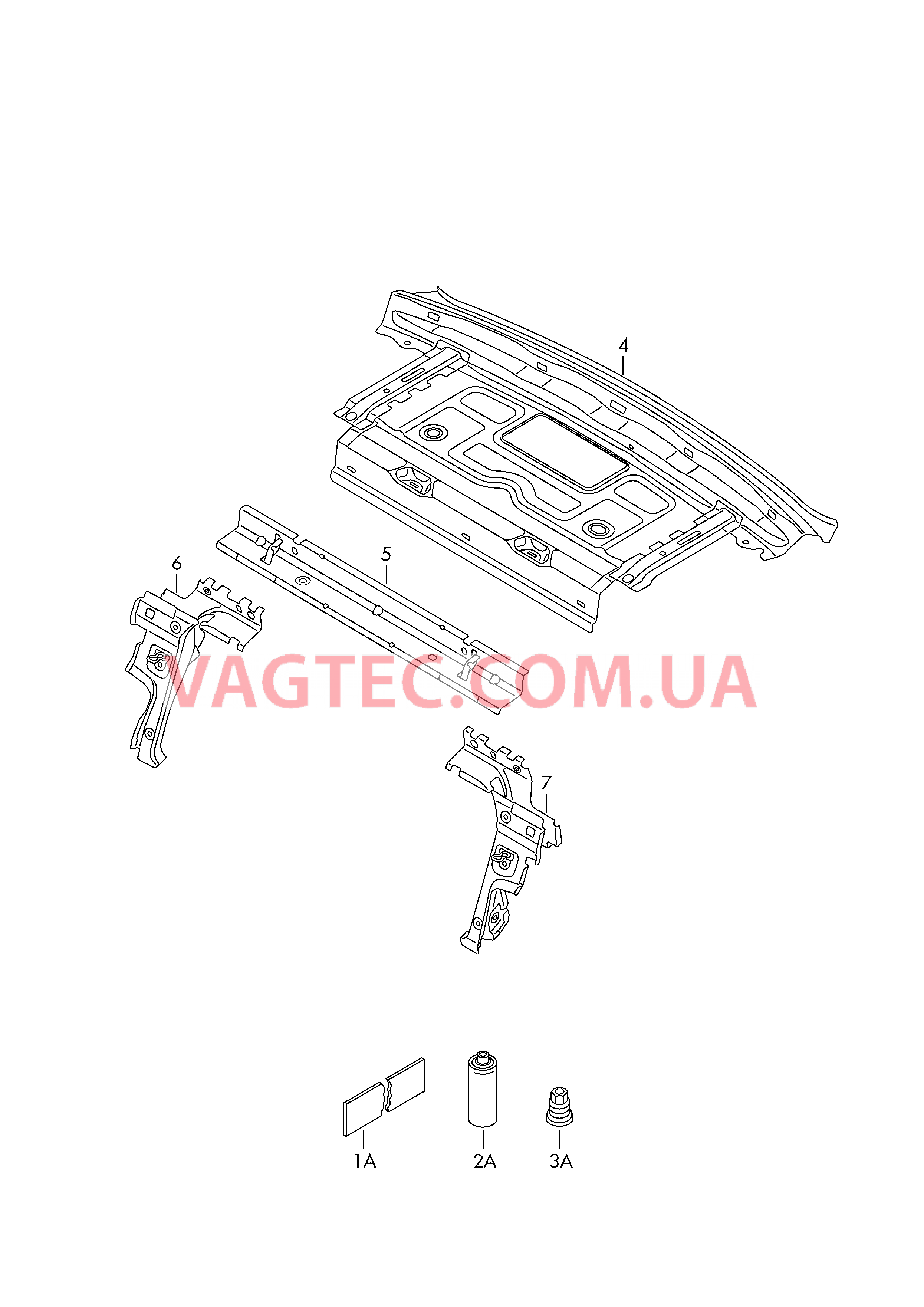 Cтенка задняя  для VOLKSWAGEN AME 2017