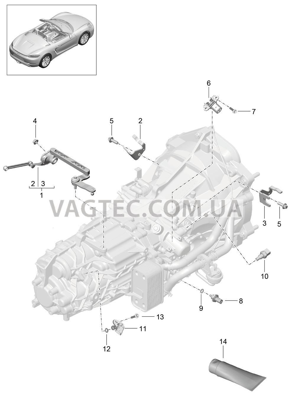 302-010 Мкпп, Отдельные детали, Датчик
						
						G82.00, G82.20 для PORSCHE Boxster 2017USA