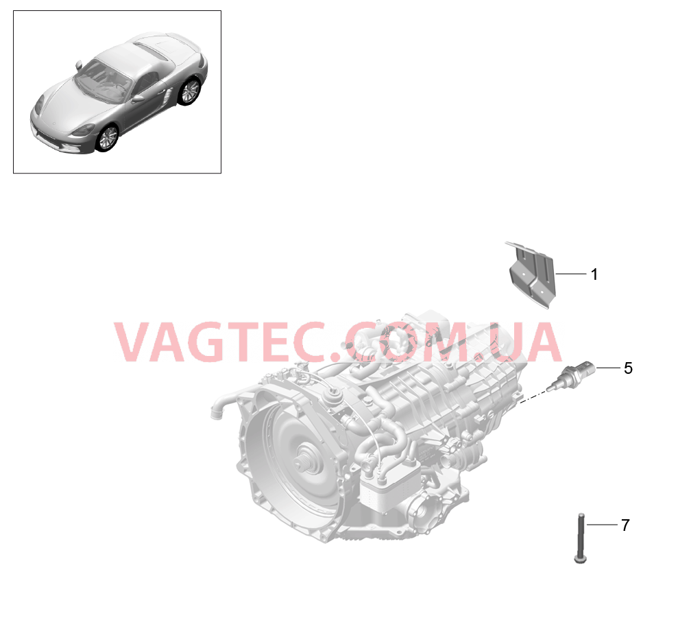 320-005 - PDK -, Коробка переключения передач, Отдельные детали
						
						CG2.10, CG2.40 для PORSCHE Boxster 2017