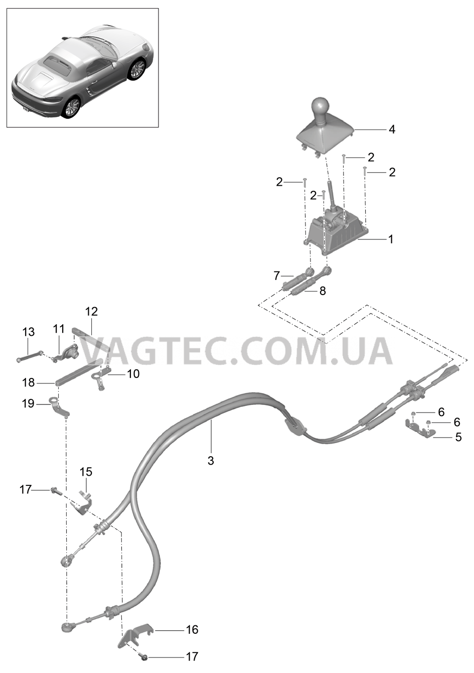 701-000 Механизм перекл.передач, Мкпп
						
						I480 для PORSCHE Boxster 2017