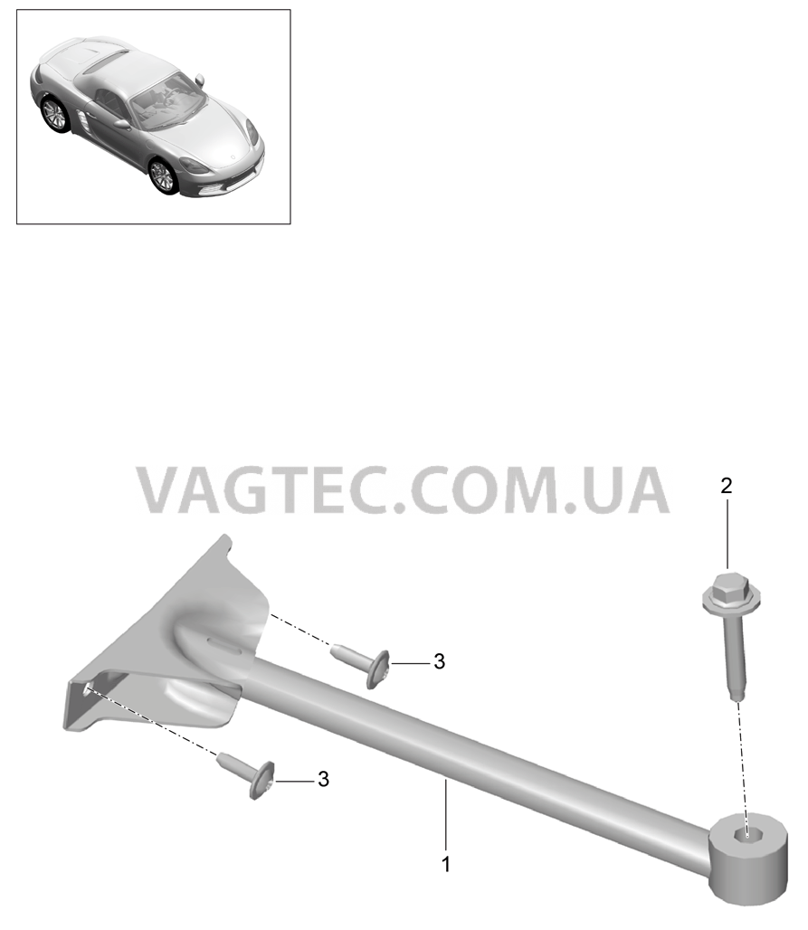 801-015 Растяжка для PORSCHE Boxster 2017