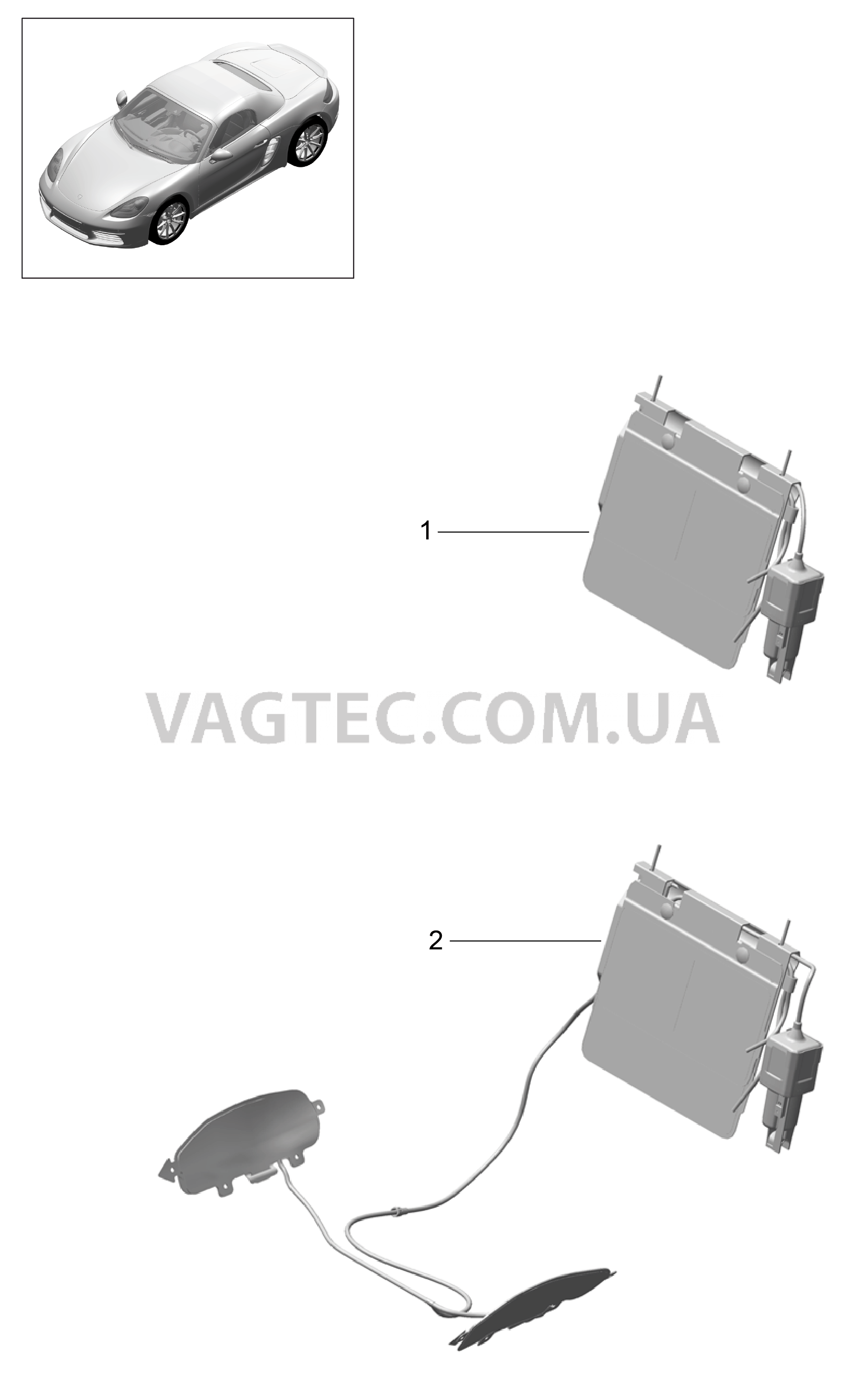 817-022 Поясничный подпор, Детали
						
						I321/322/323, I324 для PORSCHE Boxster 2017USA