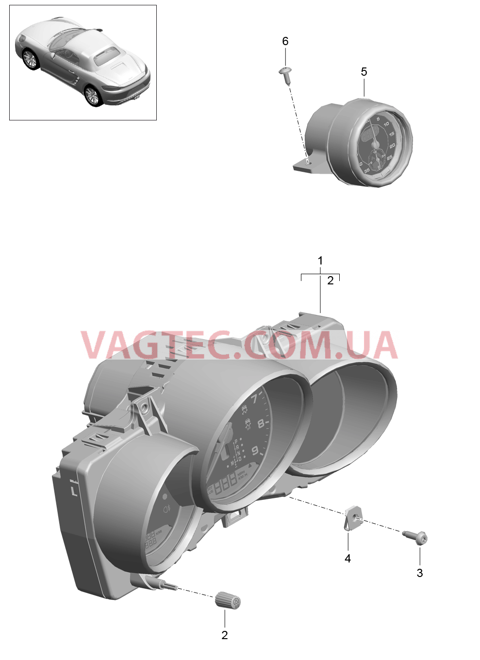 906-000 Инструменты, Секундомер
						
						I022/023/025 для PORSCHE Boxster 2017