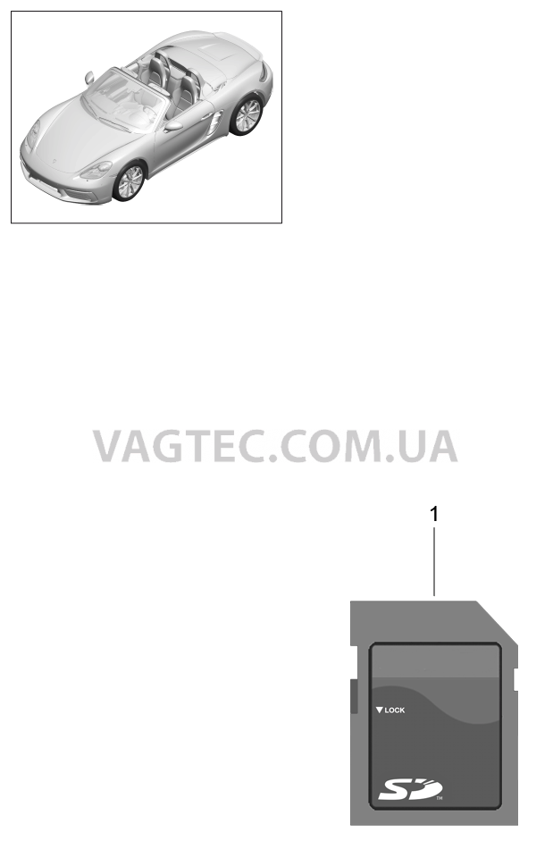 911-001 Карта SD, Данные, Навигация, для, Обновление для PORSCHE Boxster 2017