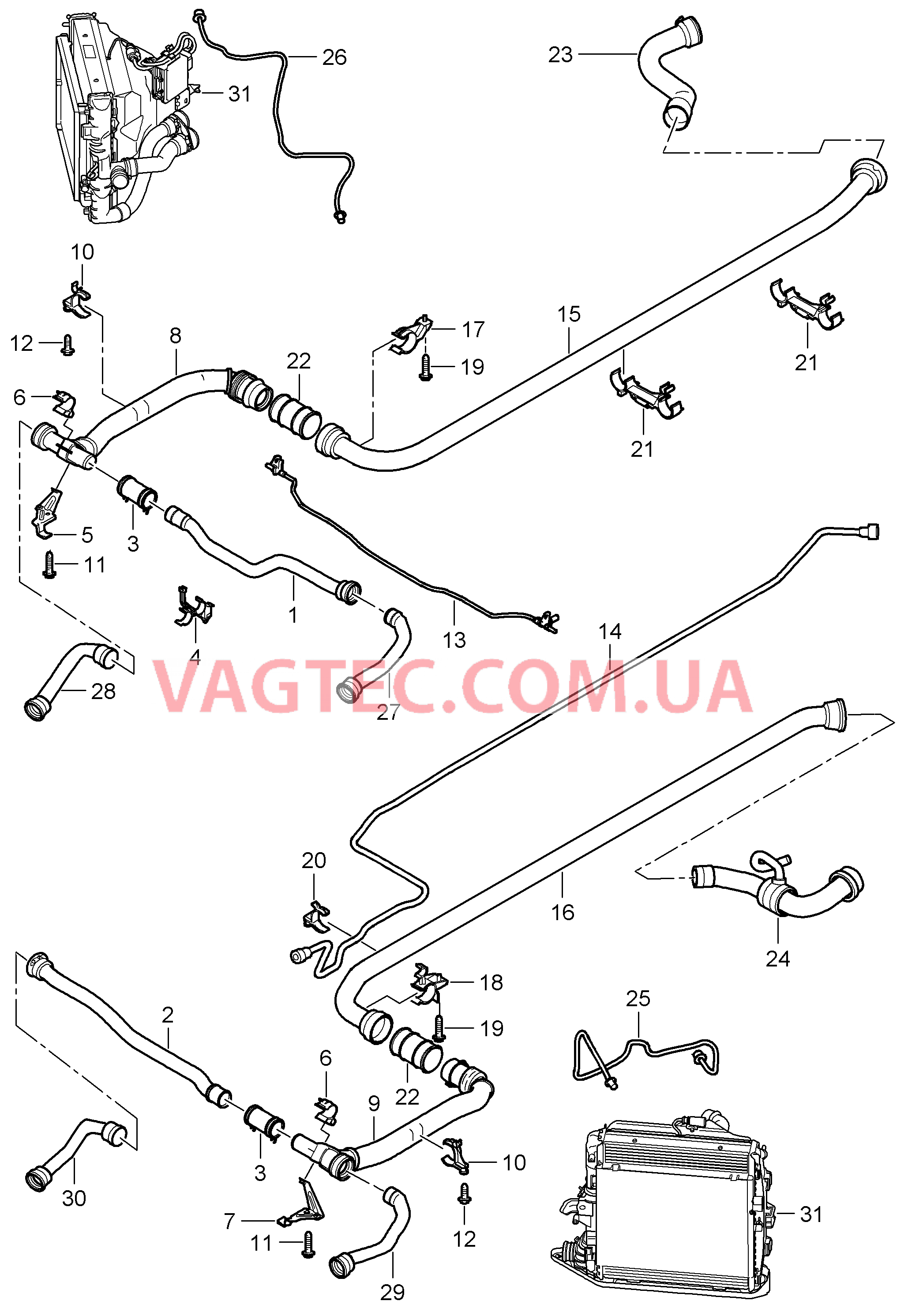 105-010 Водяное охлаждение 2
						
						M97.70 для PORSCHE Porsche911TurboGT2 2007-2009USA