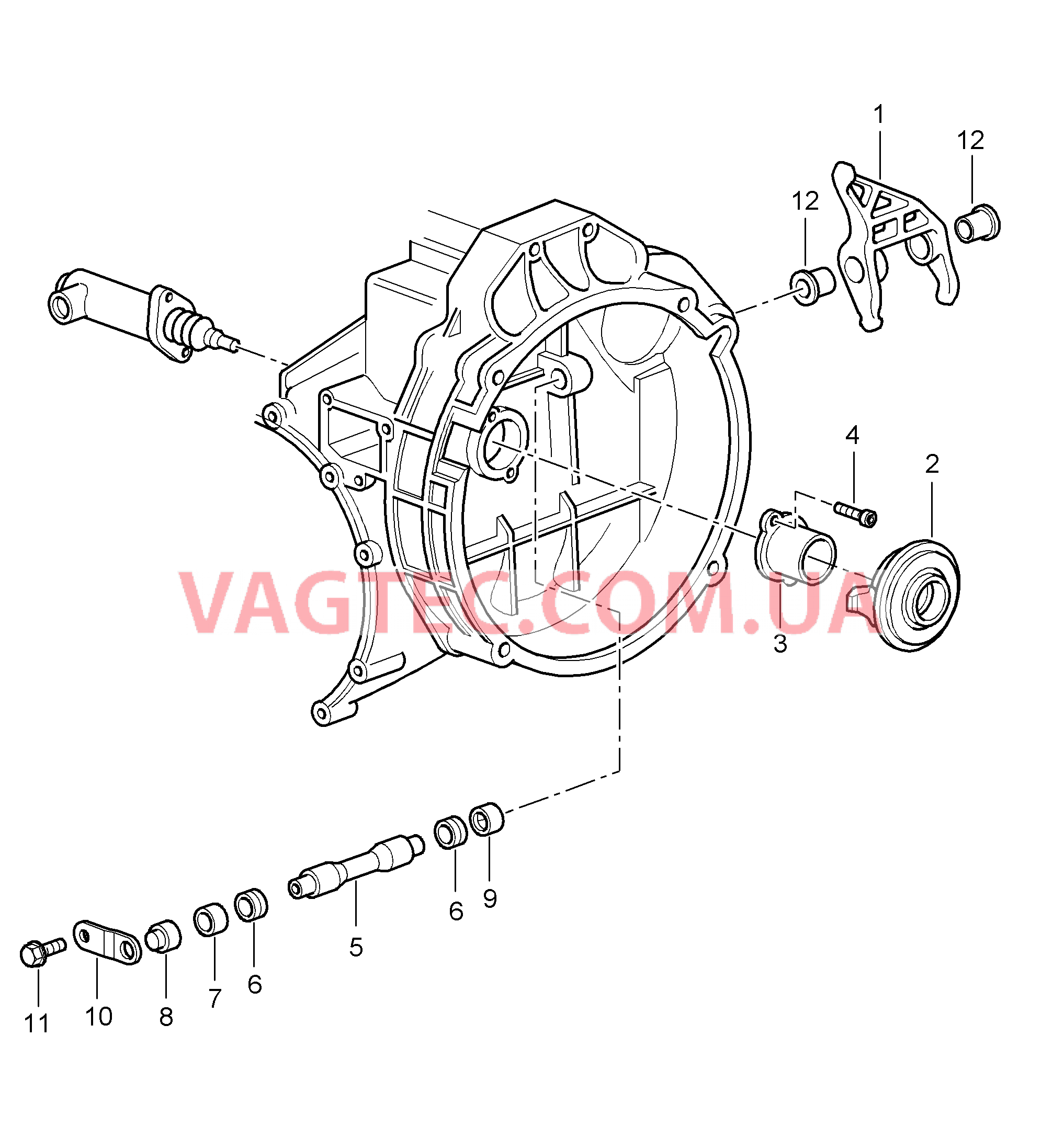 301-005 Разъединение муфты, Рабочий цилиндр сцепления, см. группу, 7/02/08
						
						G97.50, G97.88 для PORSCHE Porsche911TurboGT2 2007-2009