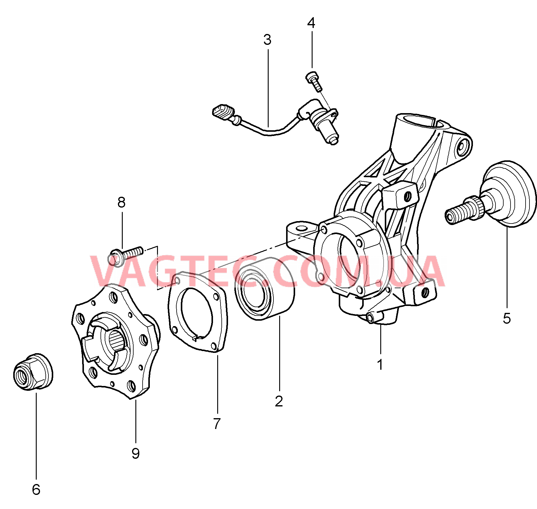 401-005 Корпус подшипника ступицы, Ступица для PORSCHE Porsche911TurboGT2 2007-2009USA